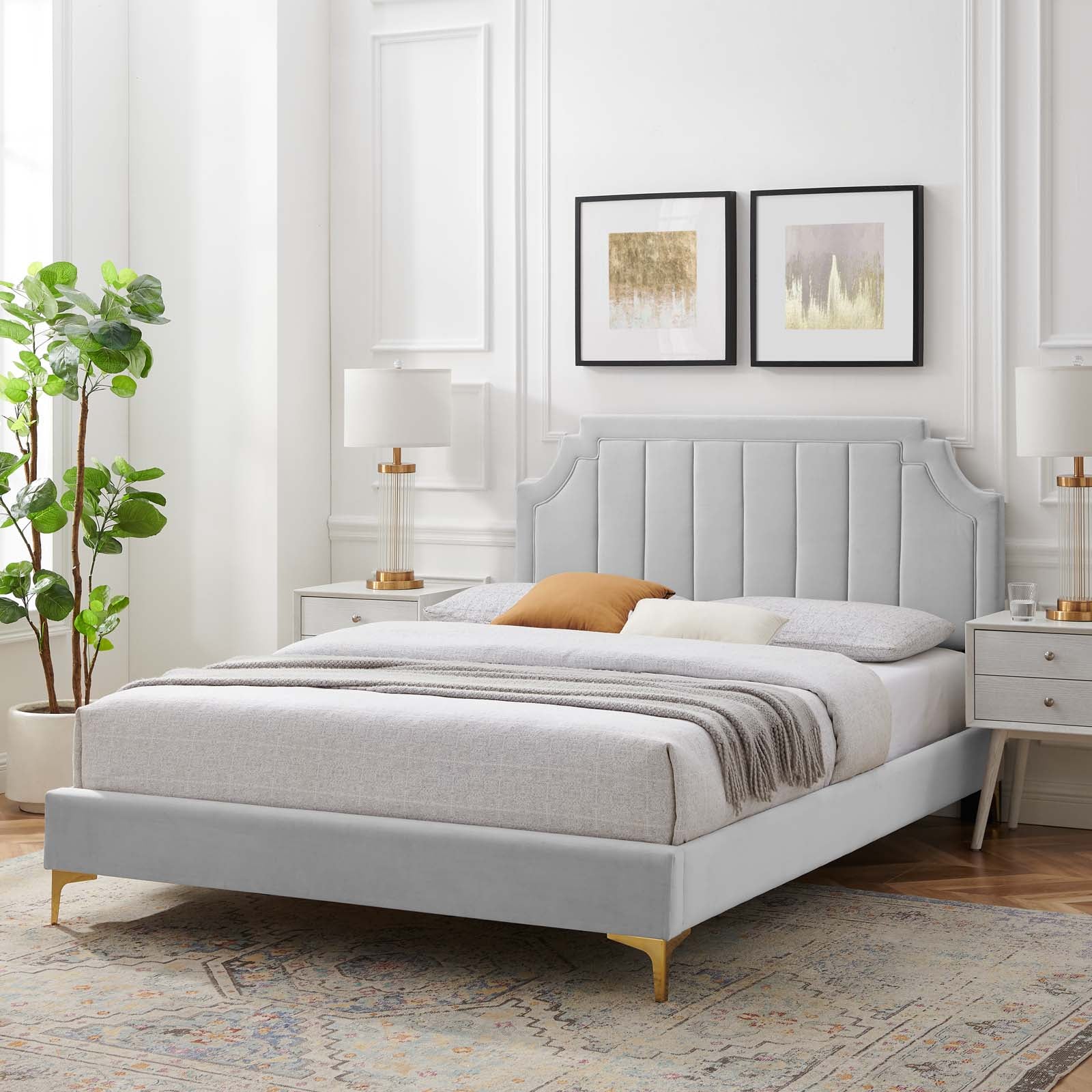 Modway Sienna Performance Velvet Full Platform Bed | Beds | Modishstore-17