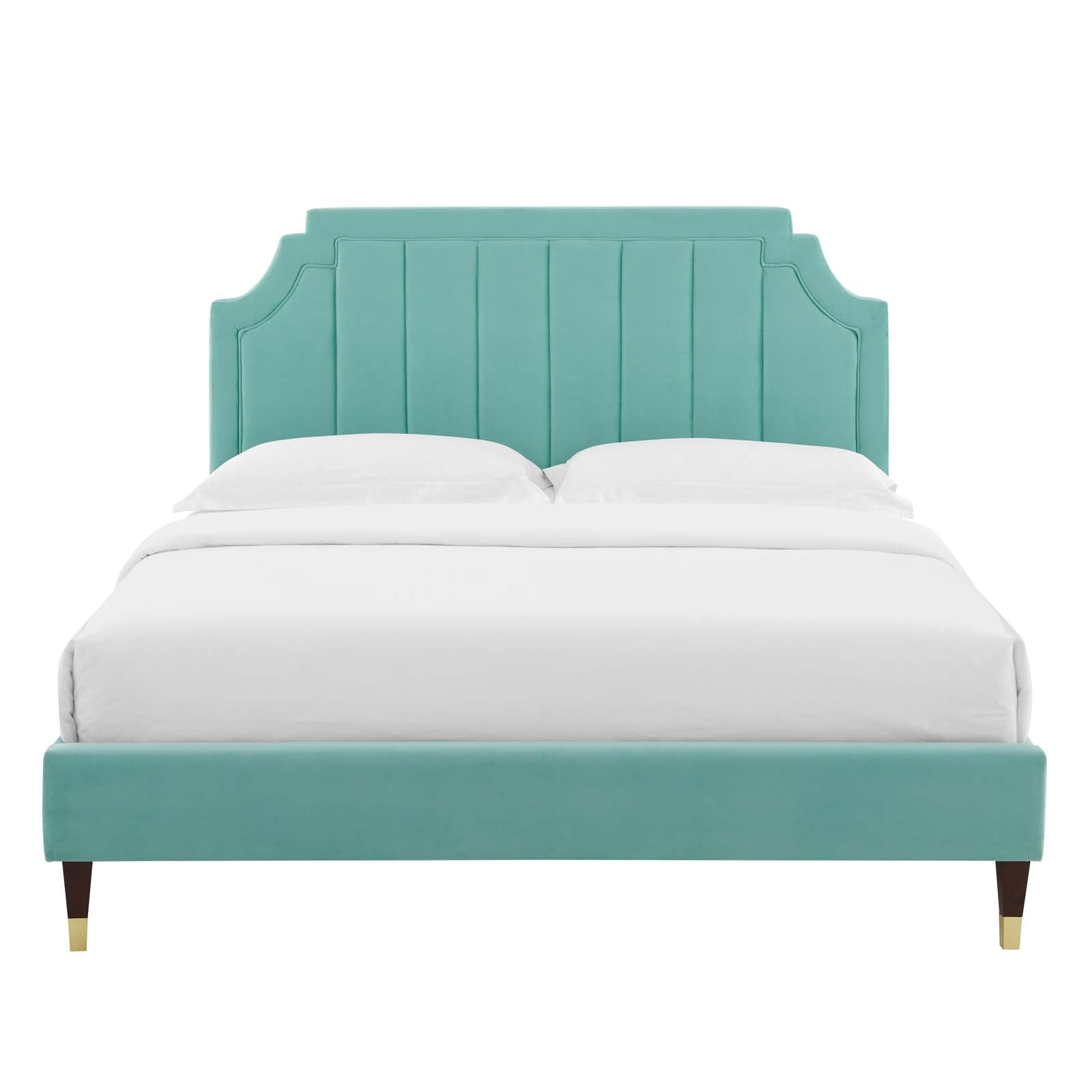 Modway Sienna Performance Velvet Full Platform Bed | Beds | Modishstore-27