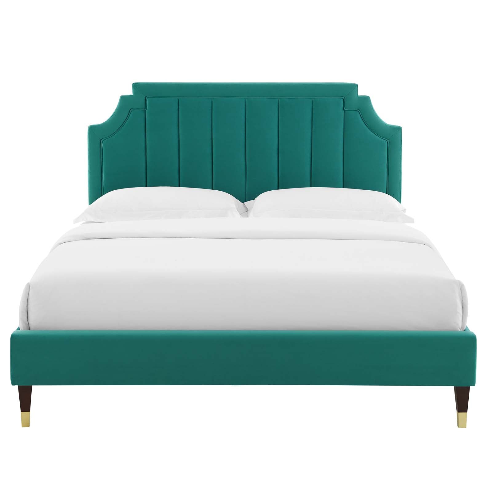 Modway Sienna Performance Velvet Full Platform Bed | Beds | Modishstore-48