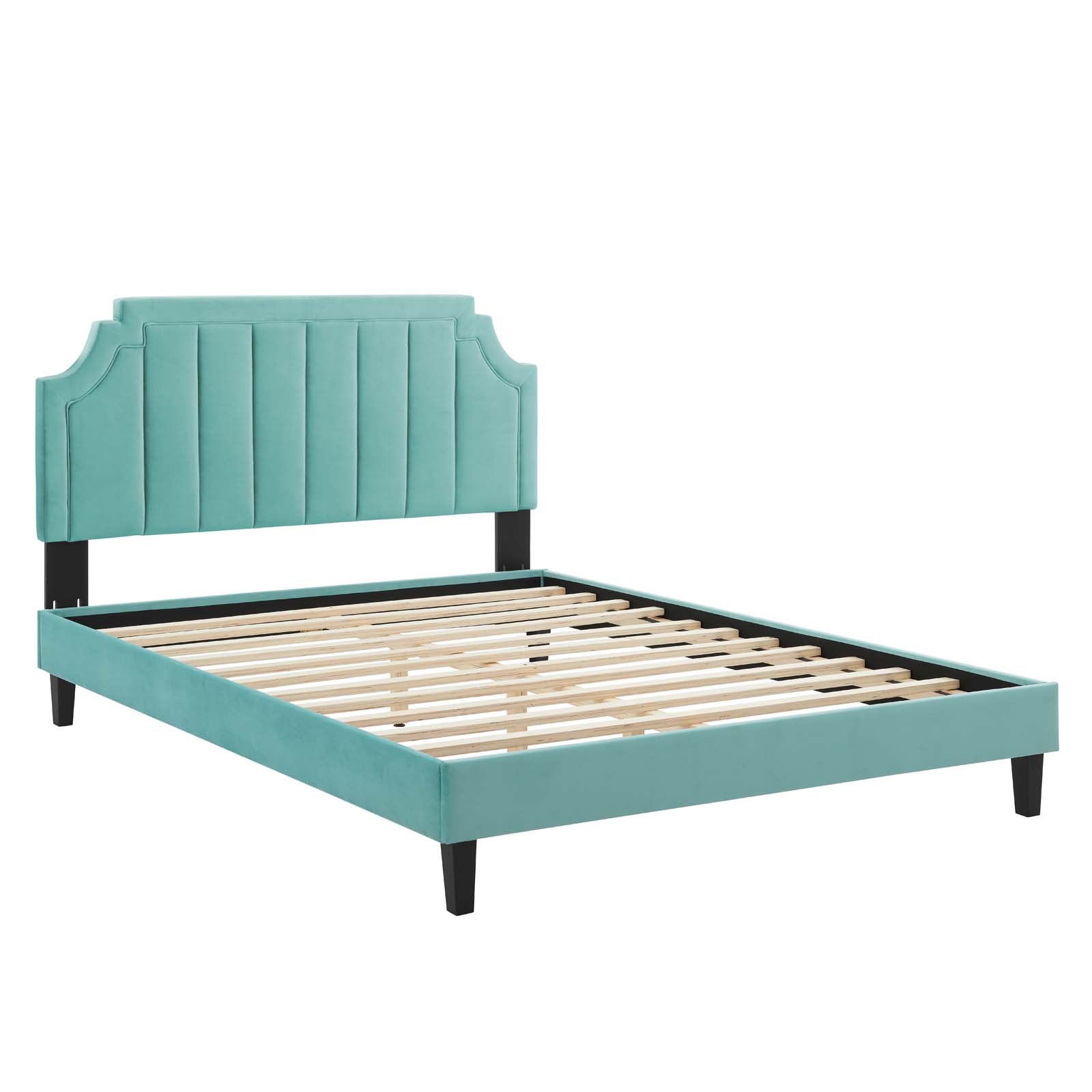 Modway Sienna Performance Velvet Full Platform Bed | Beds | Modishstore-24