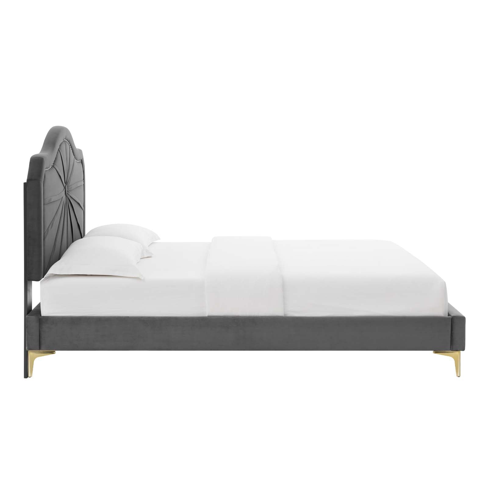 Modway Portia Performance Velvet King Platform Bed | Beds | Modishstore-5