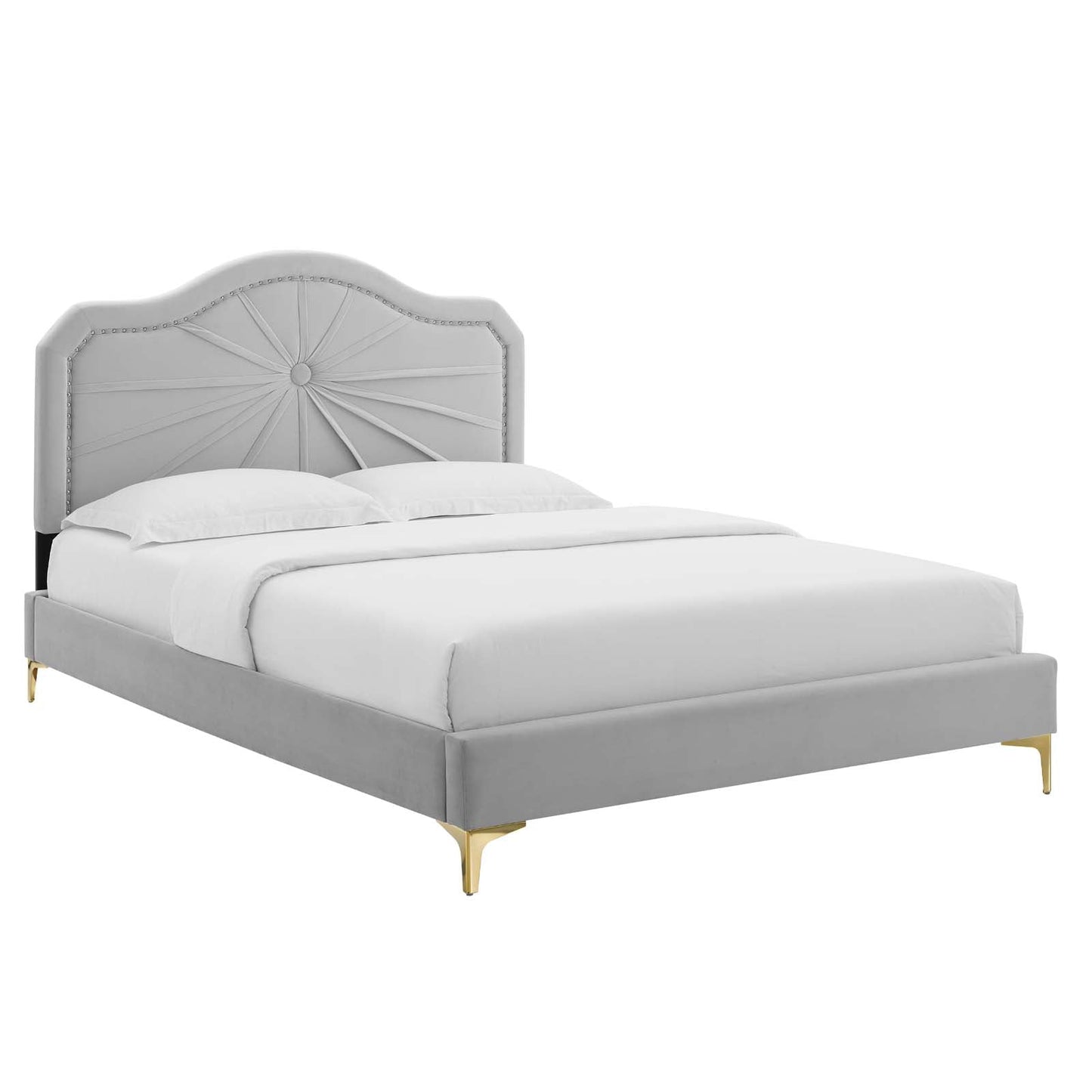 Modway Portia Performance Velvet King Platform Bed | Beds | Modishstore-16