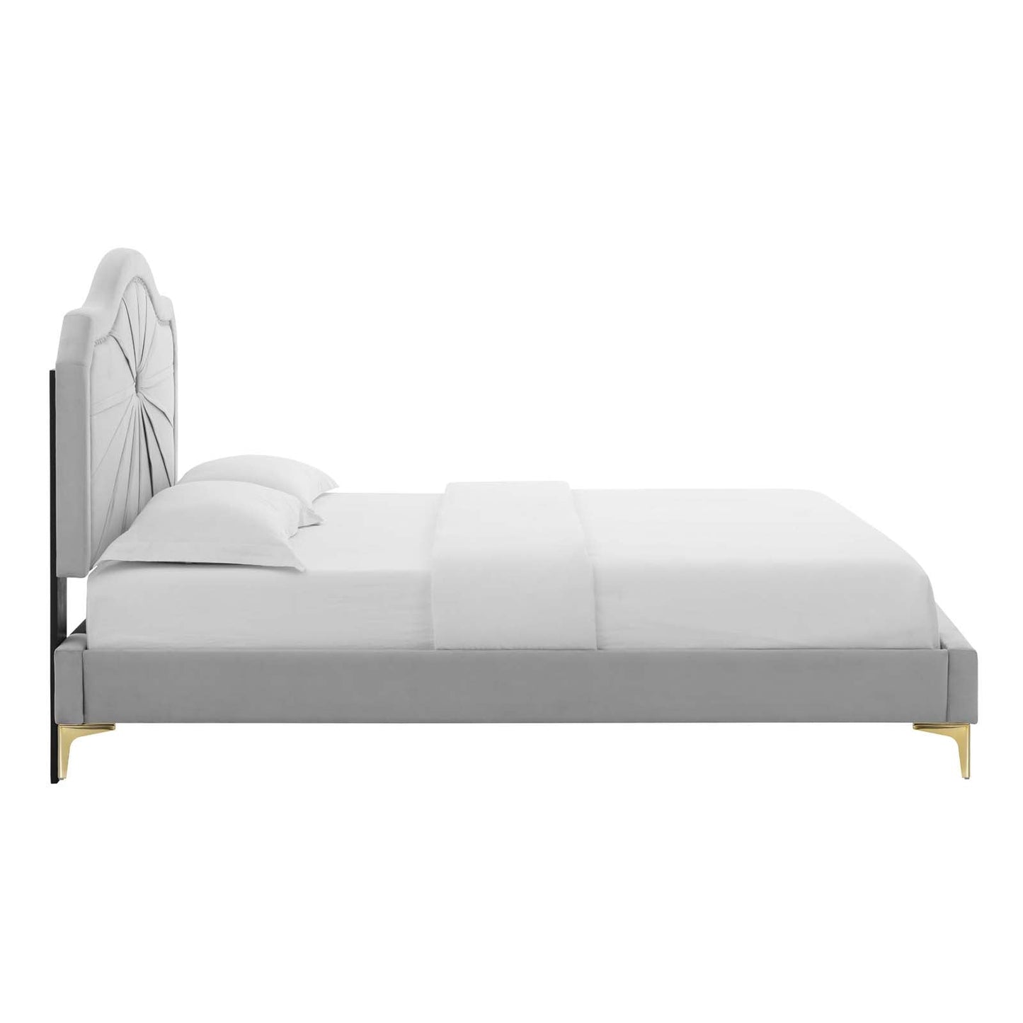 Modway Portia Performance Velvet King Platform Bed | Beds | Modishstore-19