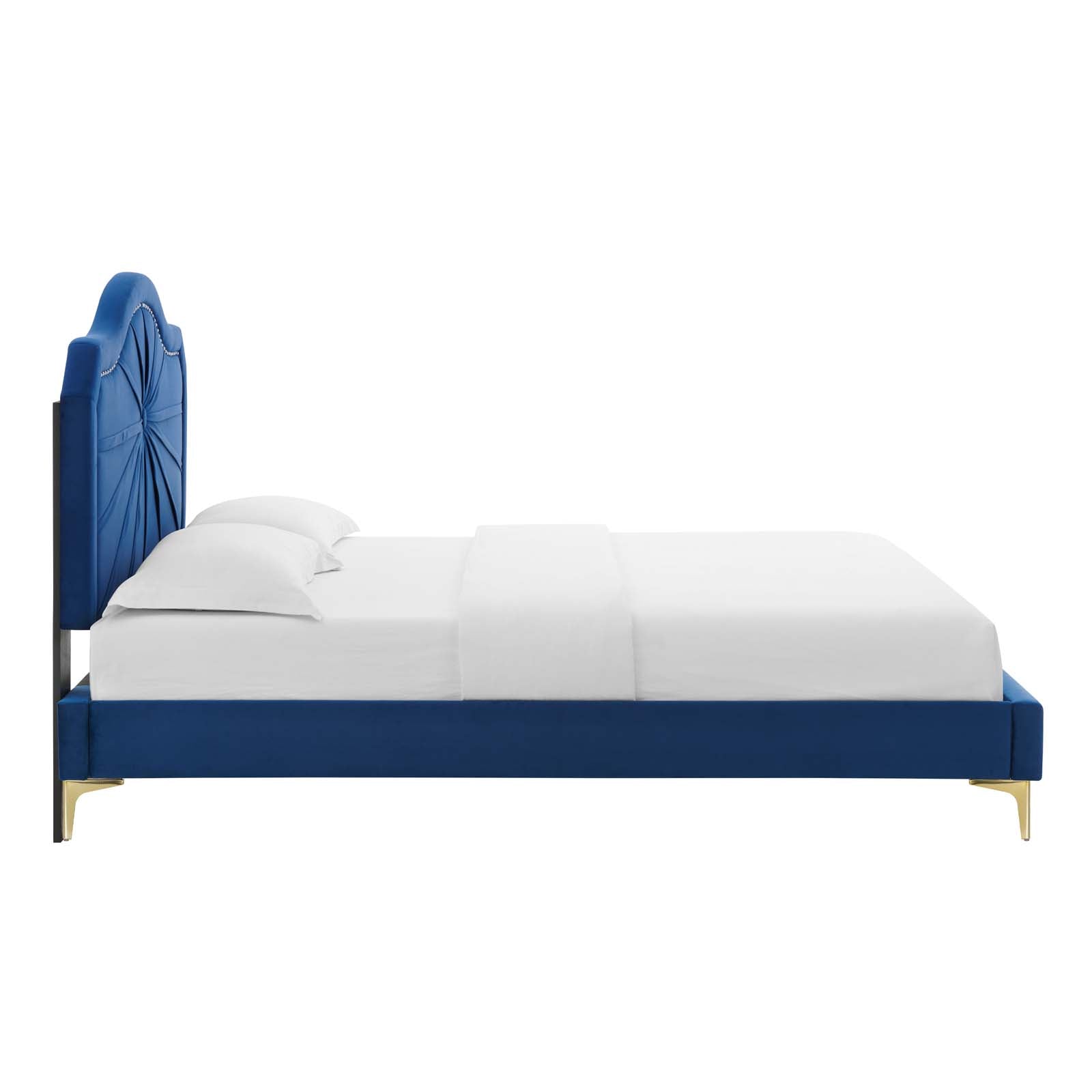 Modway Portia Performance Velvet King Platform Bed | Beds | Modishstore-33