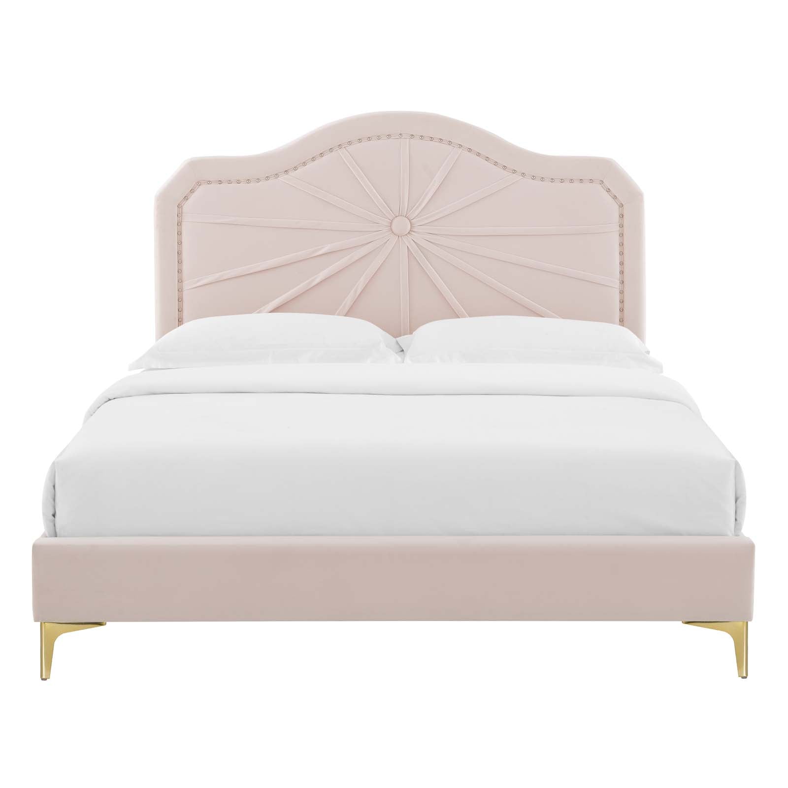 Modway Portia Performance Velvet King Platform Bed | Beds | Modishstore-41