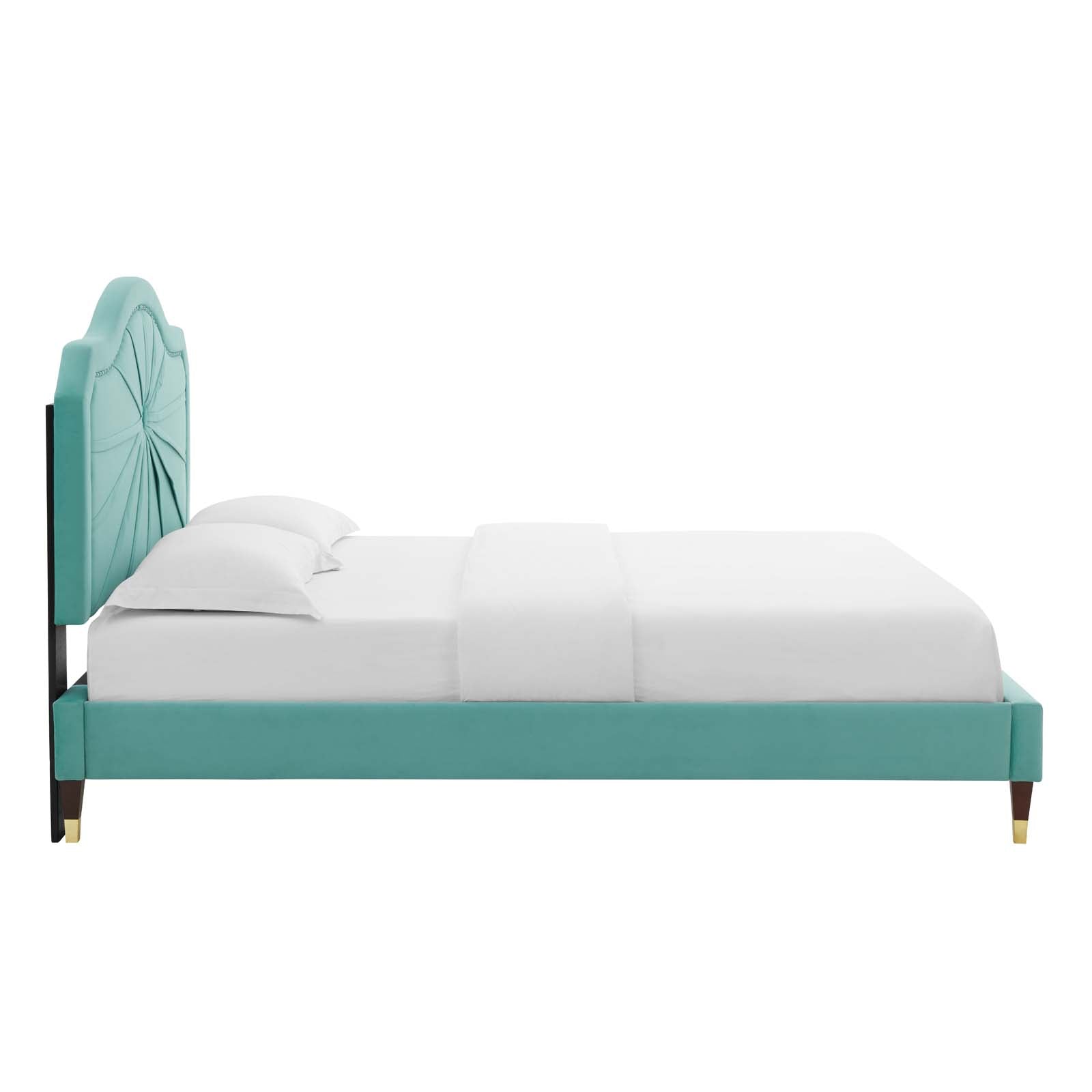 Modway Portia Performance Velvet King Platform Bed | Beds | Modishstore-26