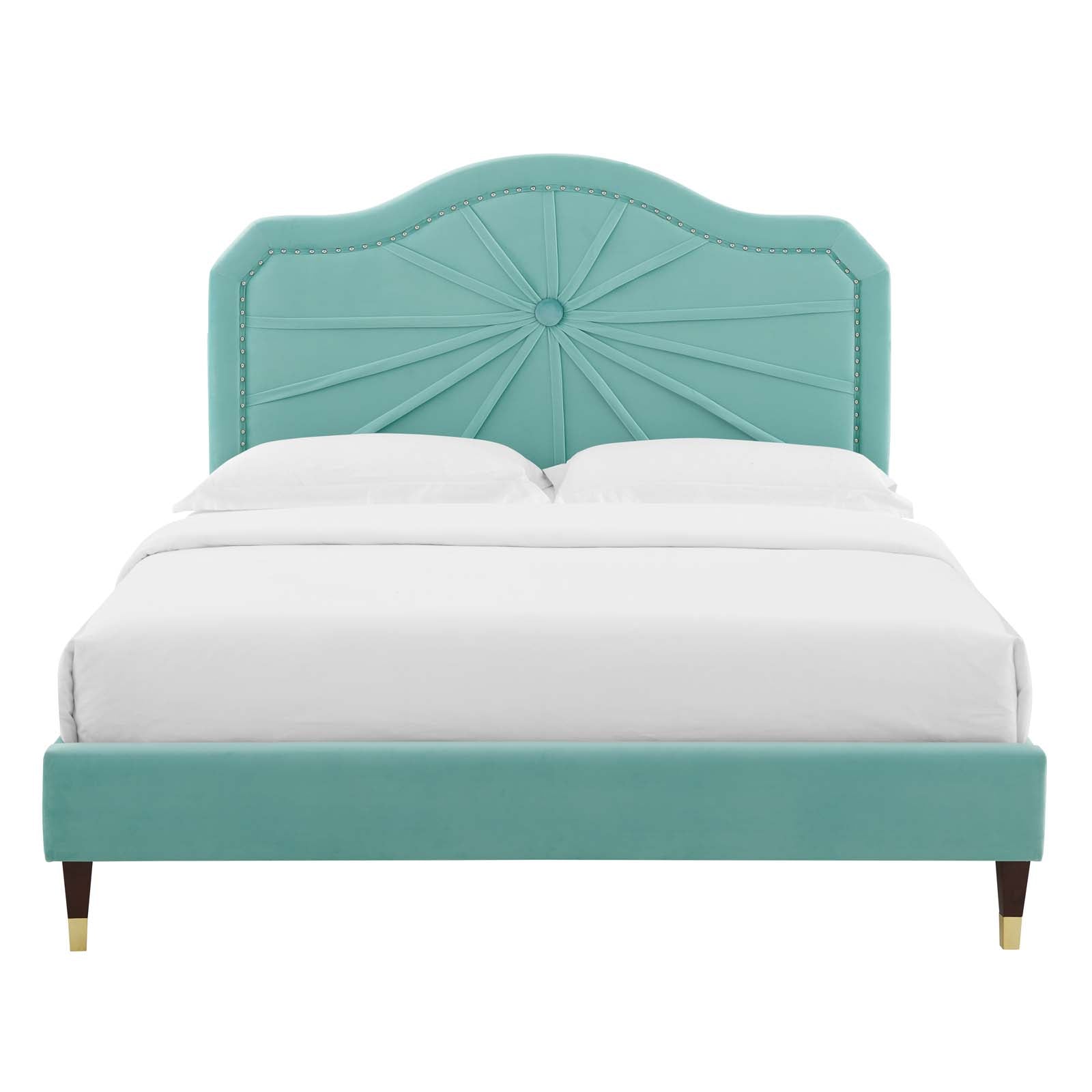 Modway Portia Performance Velvet King Platform Bed | Beds | Modishstore-27