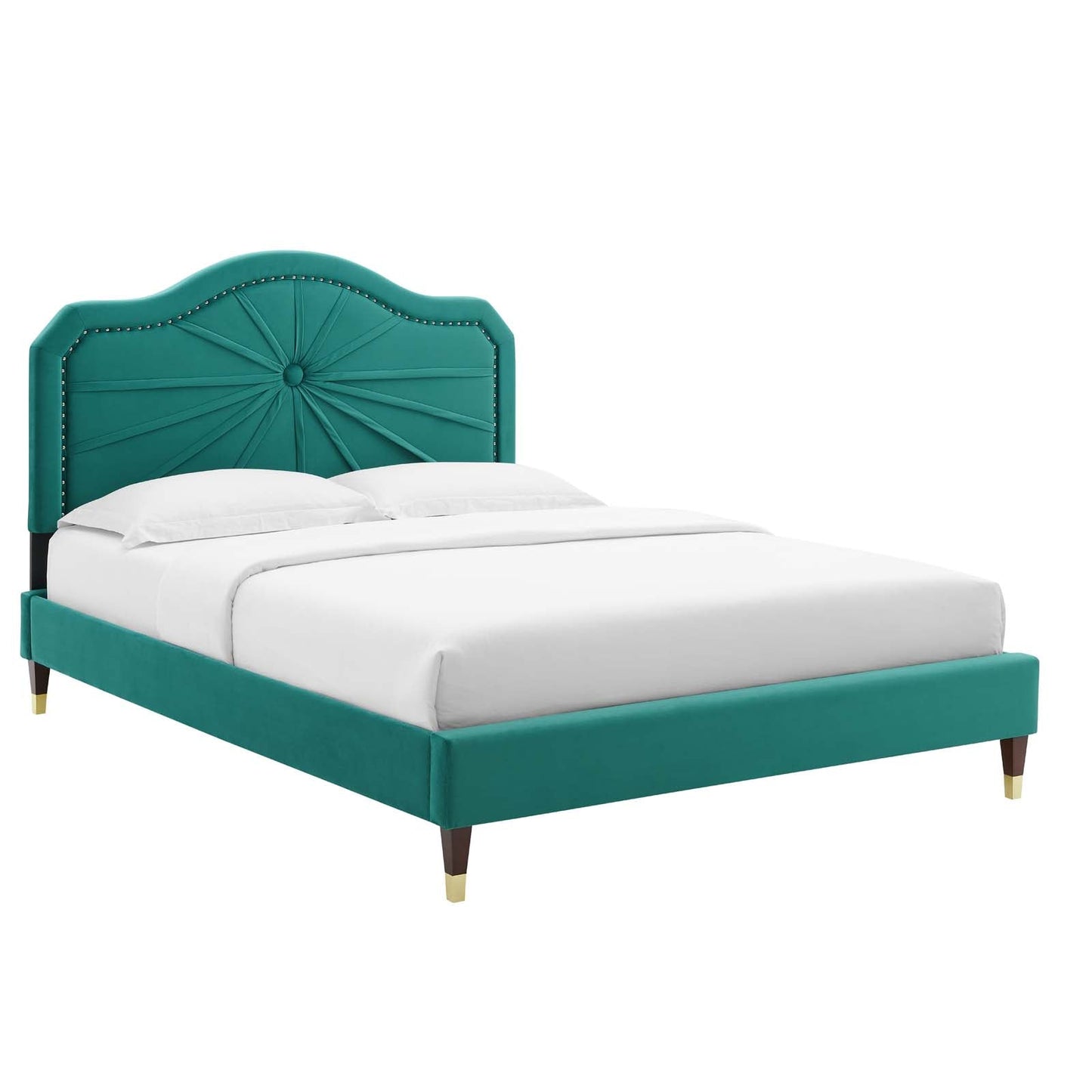 Modway Portia Performance Velvet King Platform Bed | Beds | Modishstore-44