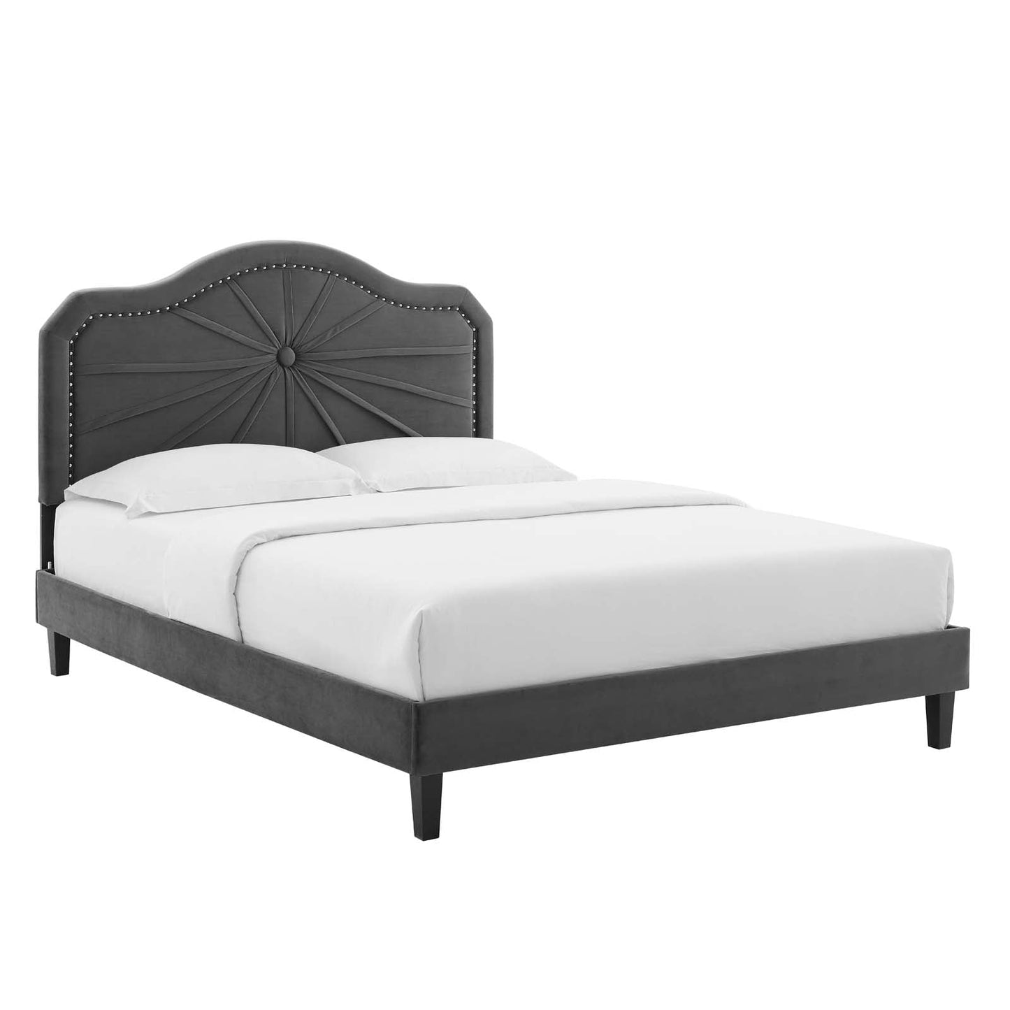 Modway Portia Performance Velvet King Platform Bed | Beds | Modishstore-2