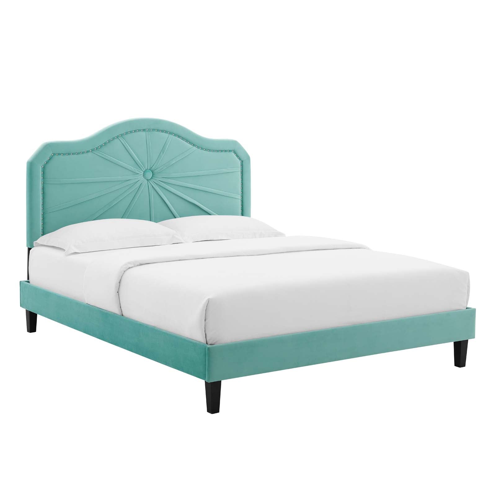 Modway Portia Performance Velvet King Platform Bed | Beds | Modishstore-23