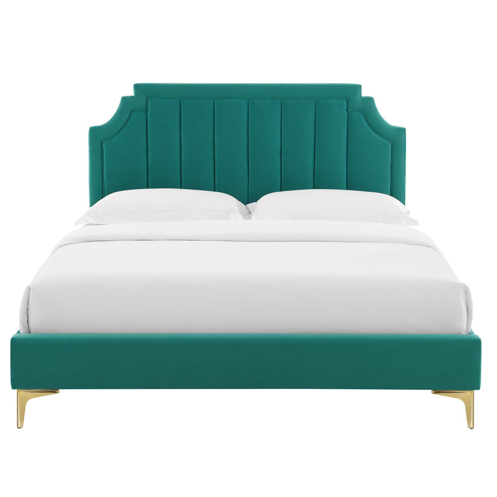 Modway Sienna Performance Velvet King Platform Bed | Beds | Modishstore-48
