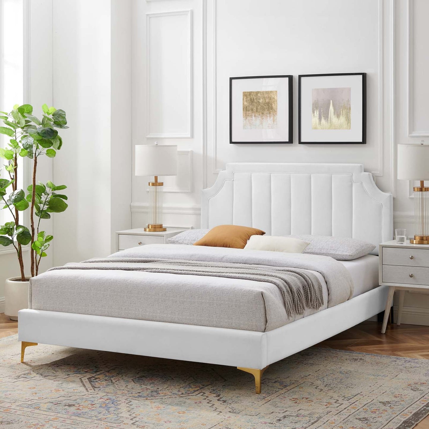 Modway Sienna Performance Velvet King Platform Bed | Beds | Modishstore-63