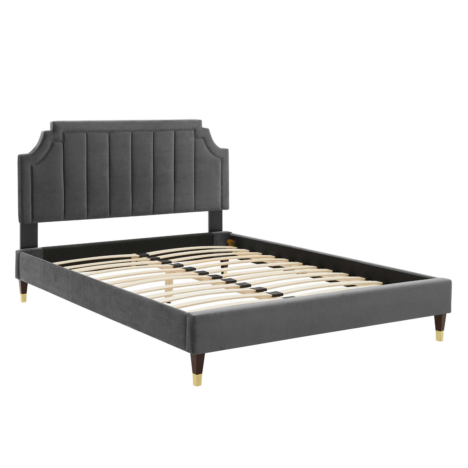 Modway Sienna Performance Velvet King Platform Bed | Beds | Modishstore-3