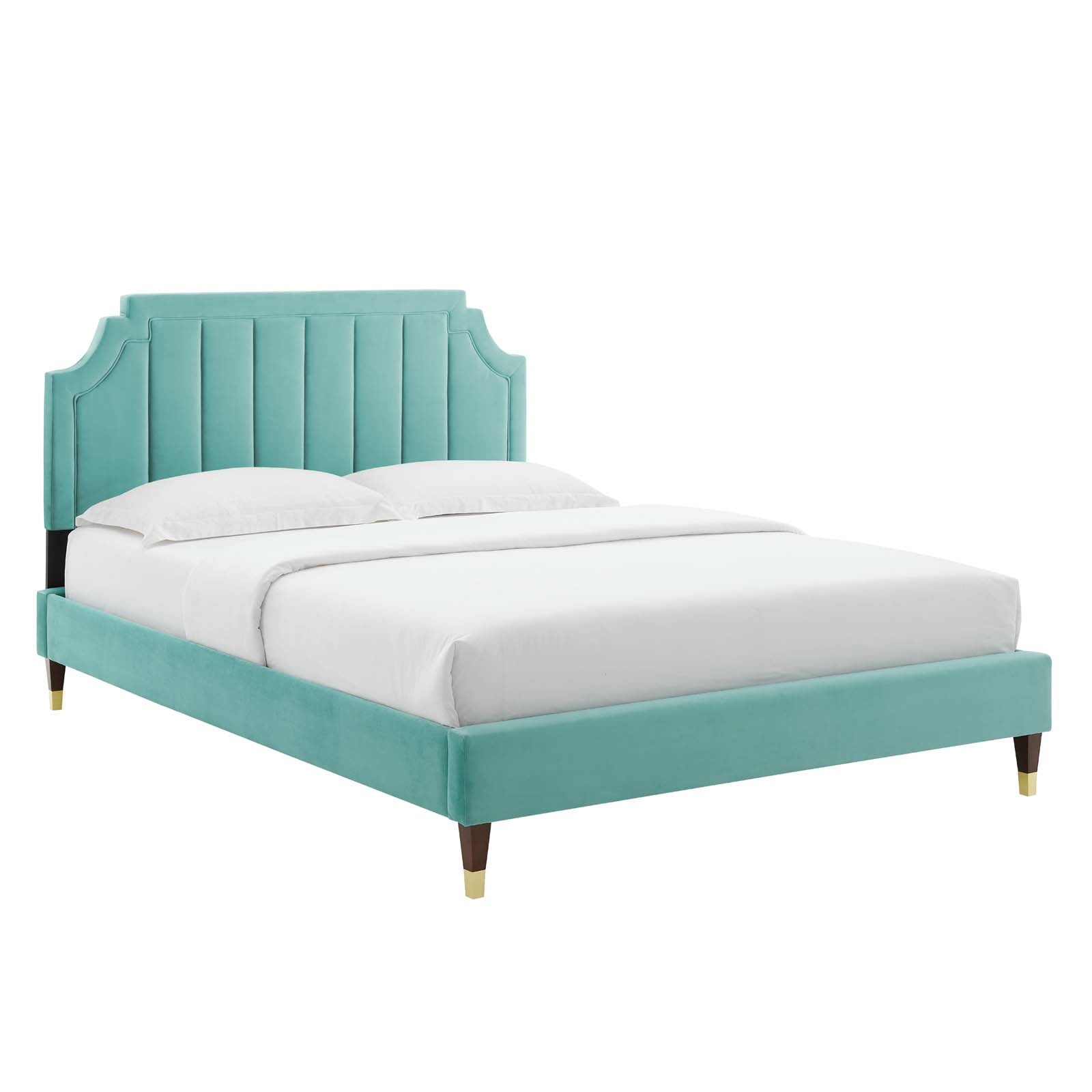 Modway Sienna Performance Velvet King Platform Bed | Beds | Modishstore-26