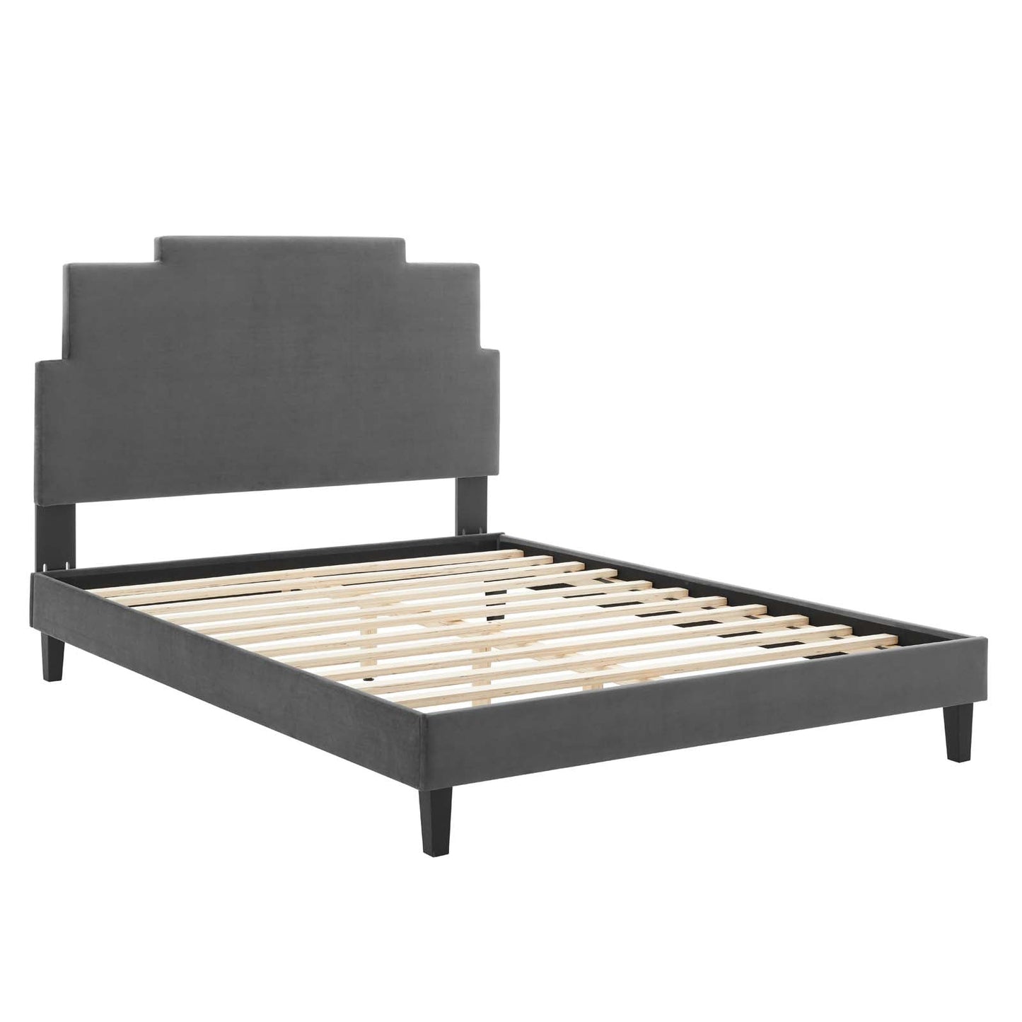 Modway Lindsey Performance Velvet Full Platform Bed | Beds | Modishstore-3