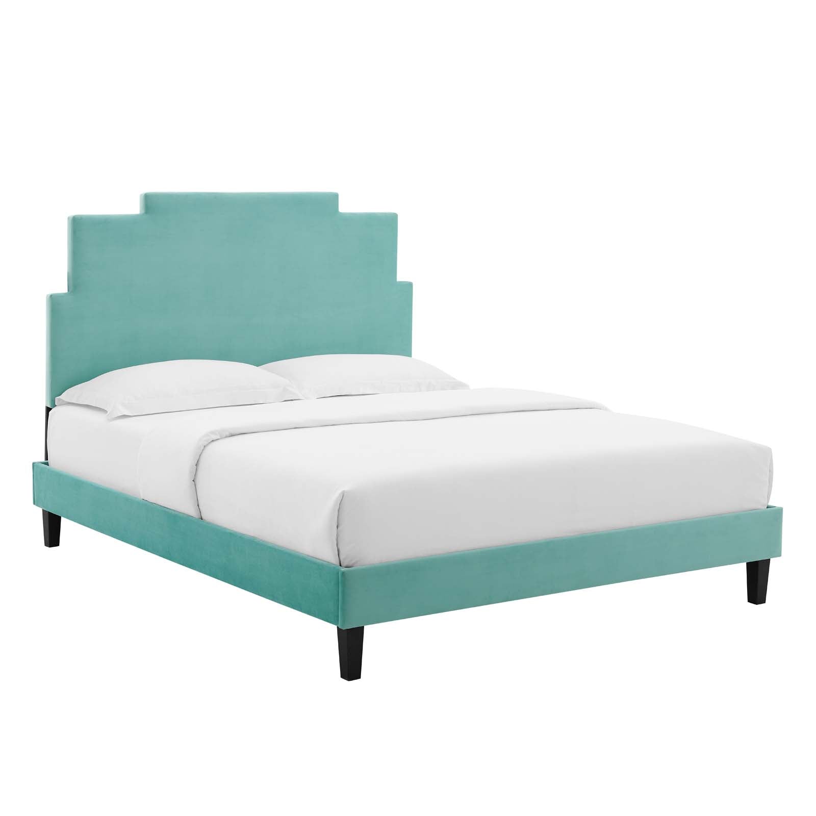 Modway Lindsey Performance Velvet Full Platform Bed | Beds | Modishstore-14