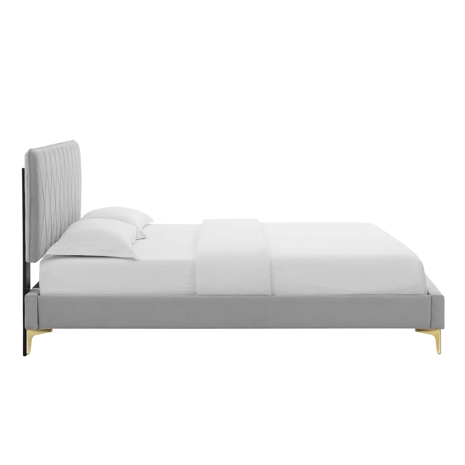 Modway Phillipa Performance Velvet Full Platform Bed | Beds | Modishstore-21