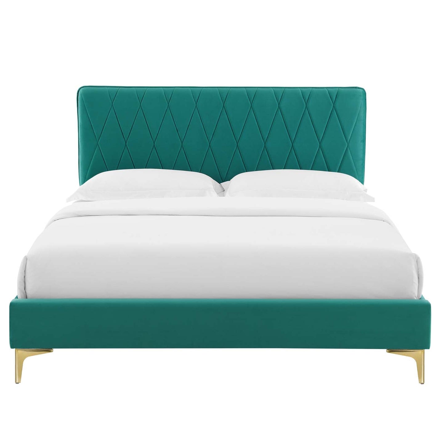 Modway Phillipa Performance Velvet Full Platform Bed | Beds | Modishstore-55