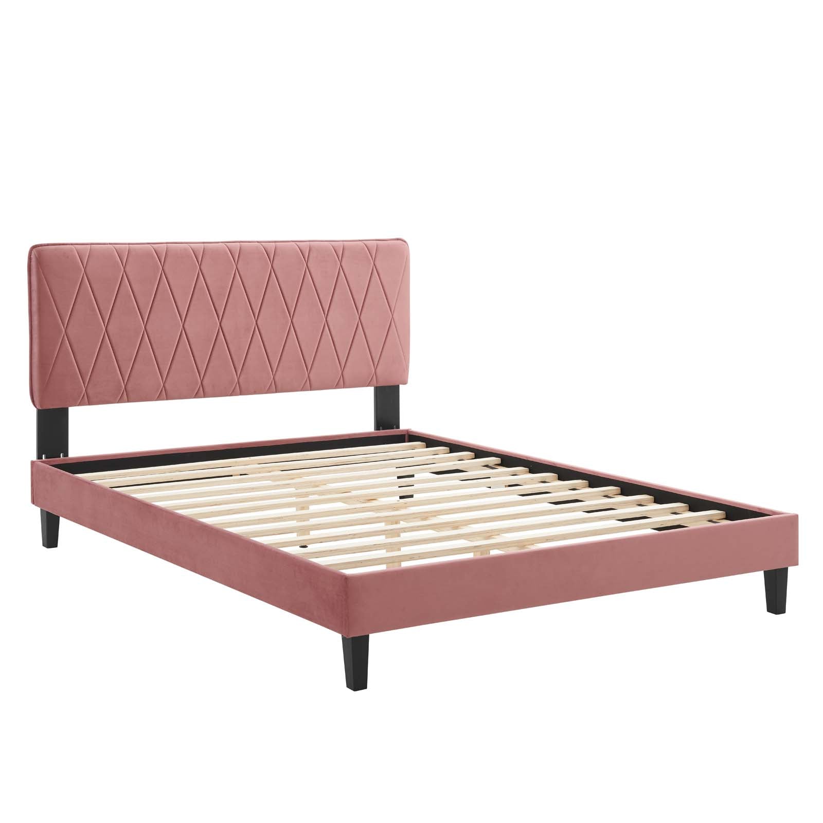 Modway Phillipa Performance Velvet Full Platform Bed | Beds | Modishstore-10