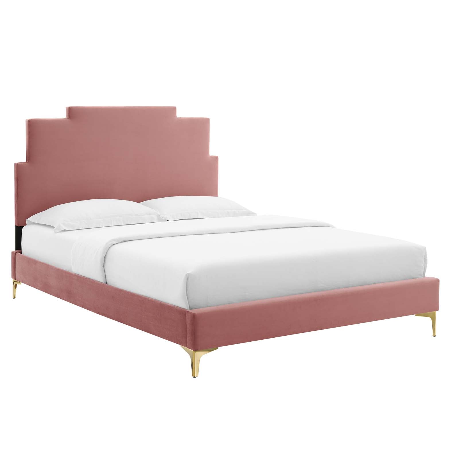 Modway Lindsey Performance Velvet King Platform Bed | Beds | Modishstore-10