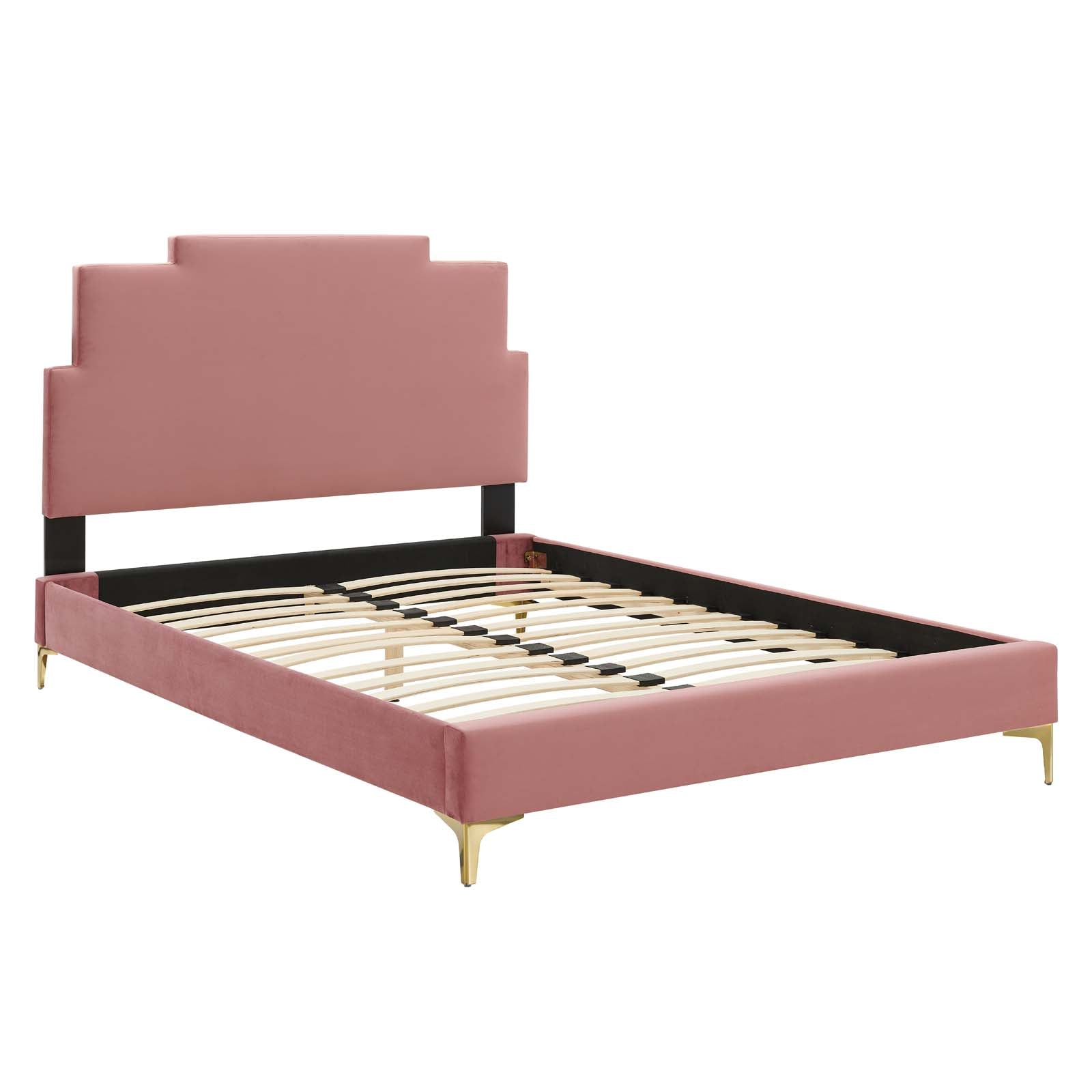 Modway Lindsey Performance Velvet King Platform Bed | Beds | Modishstore-11