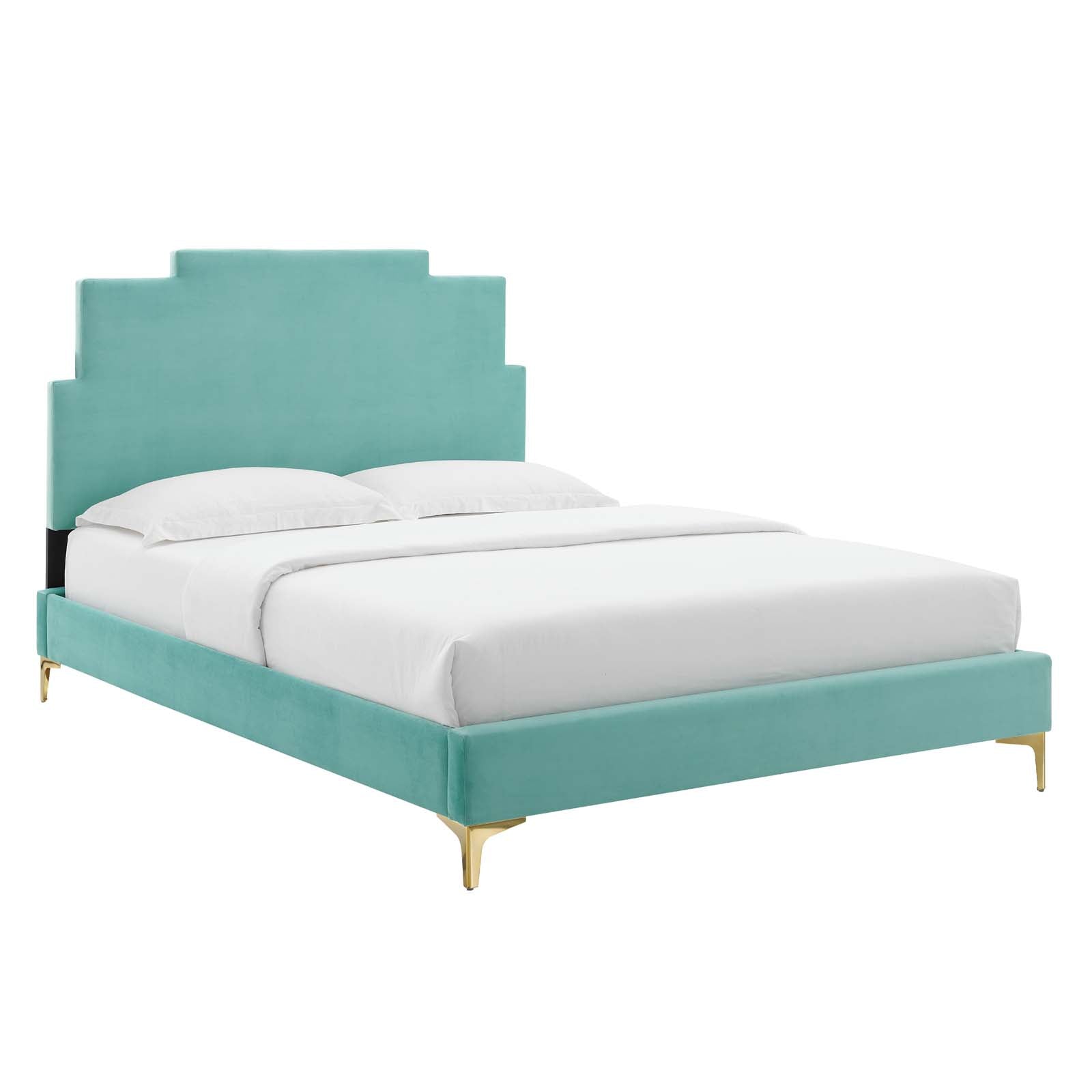 Modway Lindsey Performance Velvet King Platform Bed | Beds | Modishstore-26