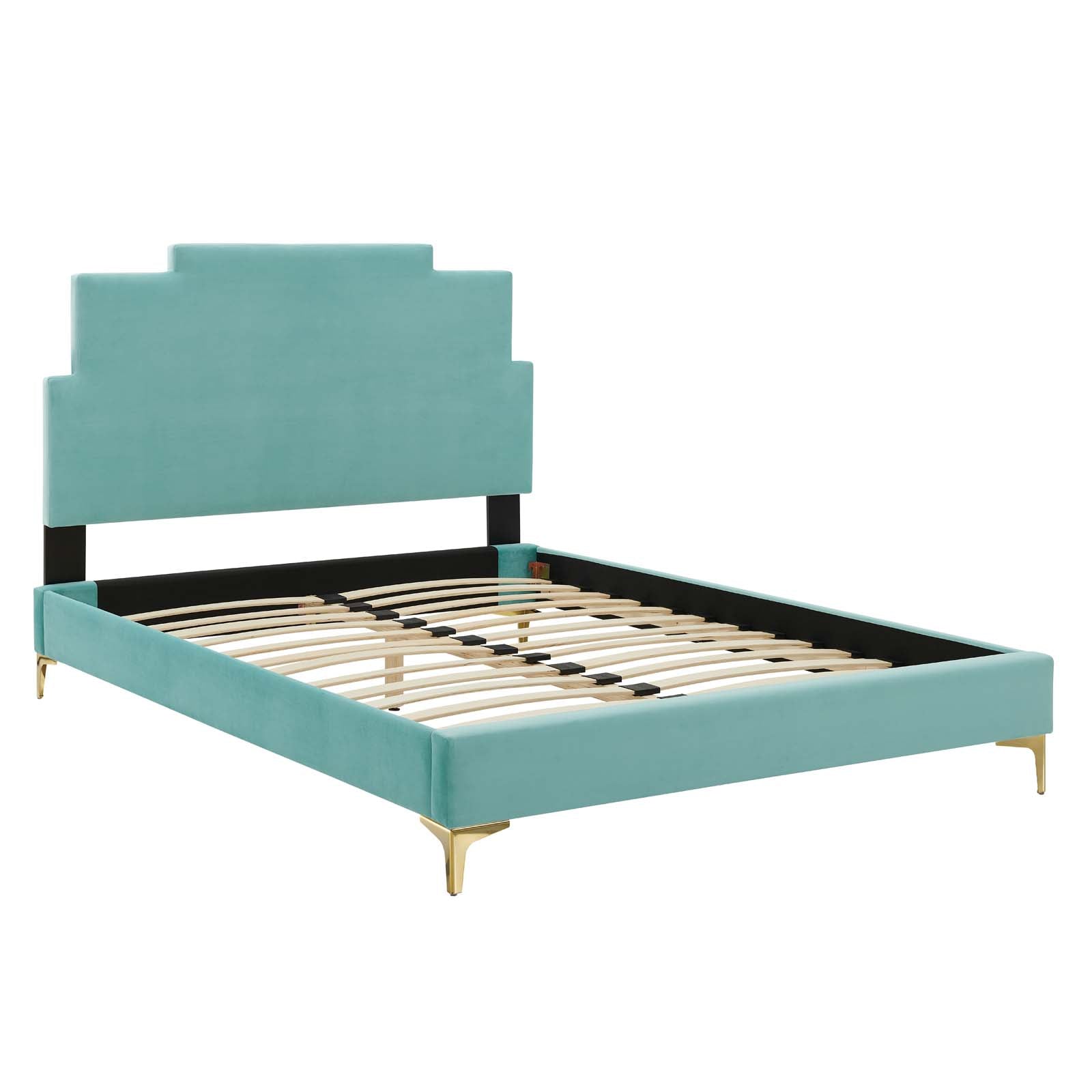 Modway Lindsey Performance Velvet King Platform Bed | Beds | Modishstore-27