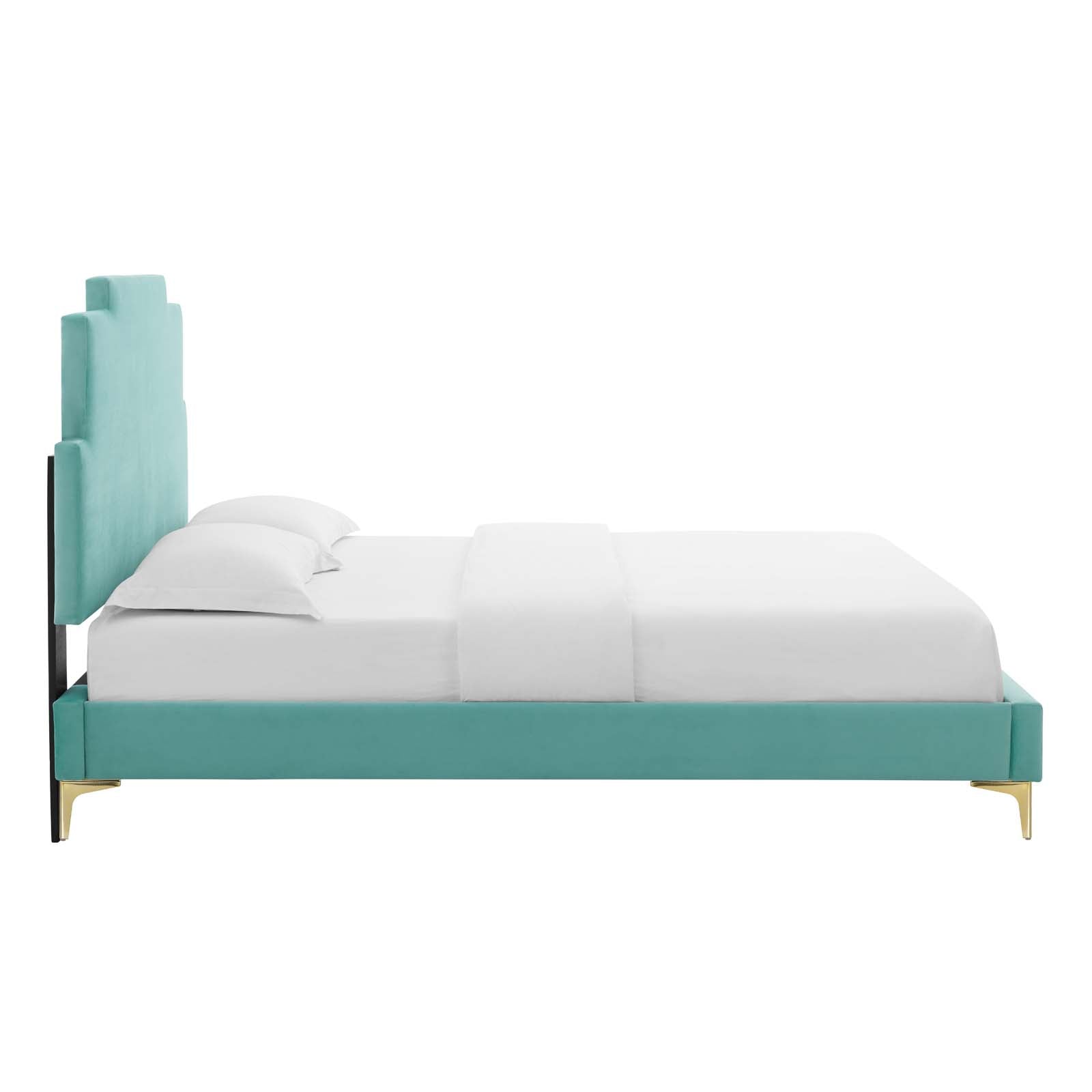 Modway Lindsey Performance Velvet King Platform Bed | Beds | Modishstore-30