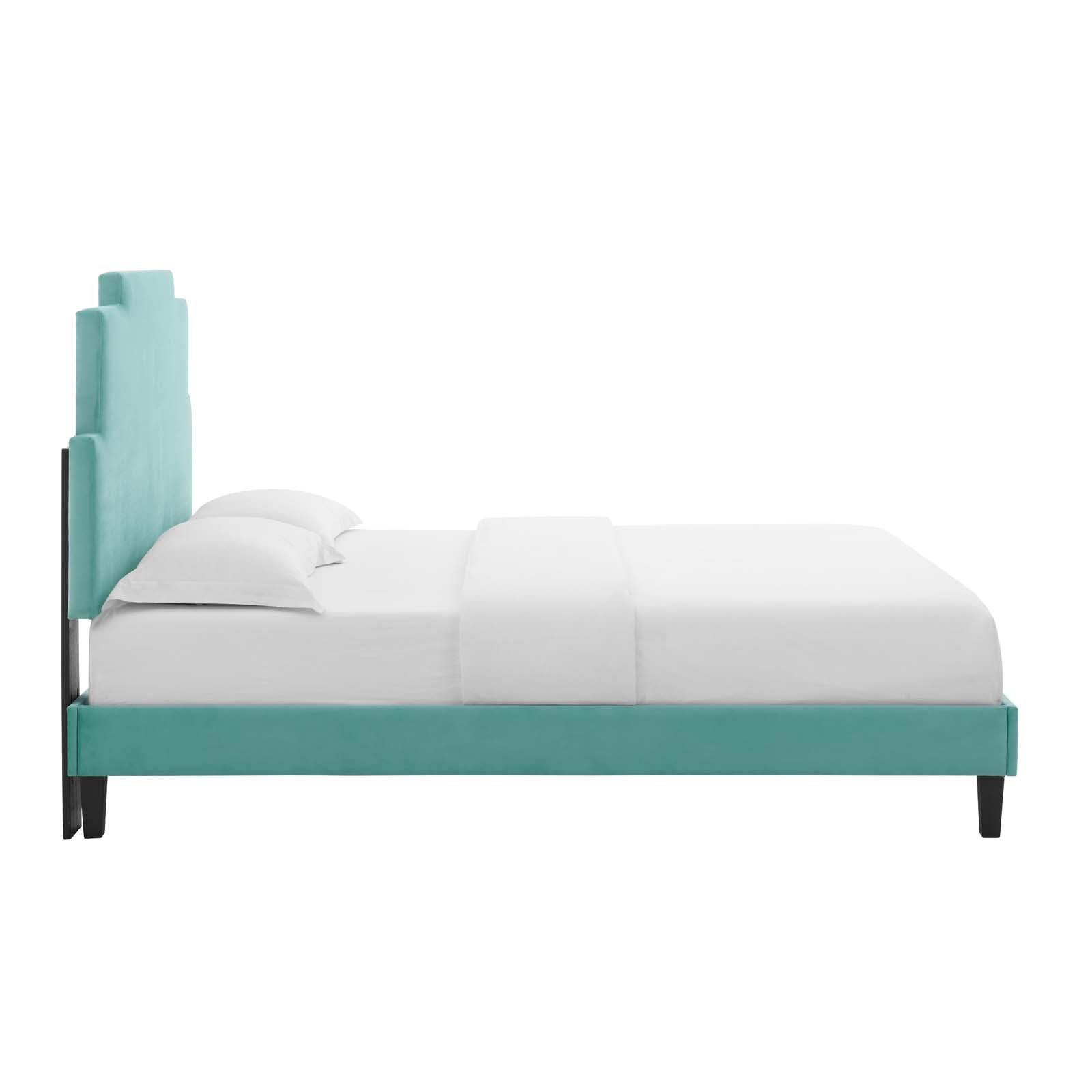 Modway Lindsey Performance Velvet King Platform Bed | Beds | Modishstore-30