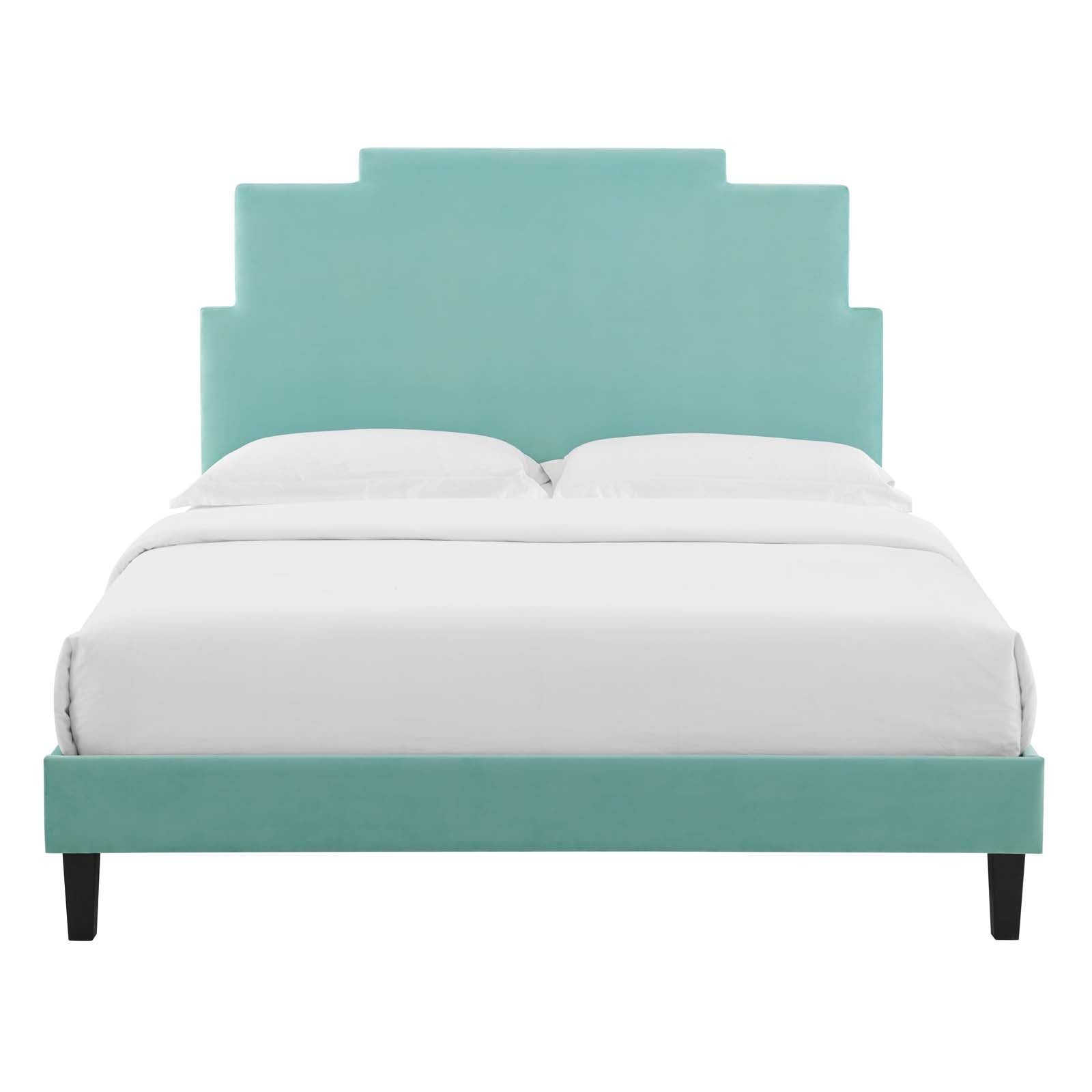 Modway Lindsey Performance Velvet King Platform Bed | Beds | Modishstore-32