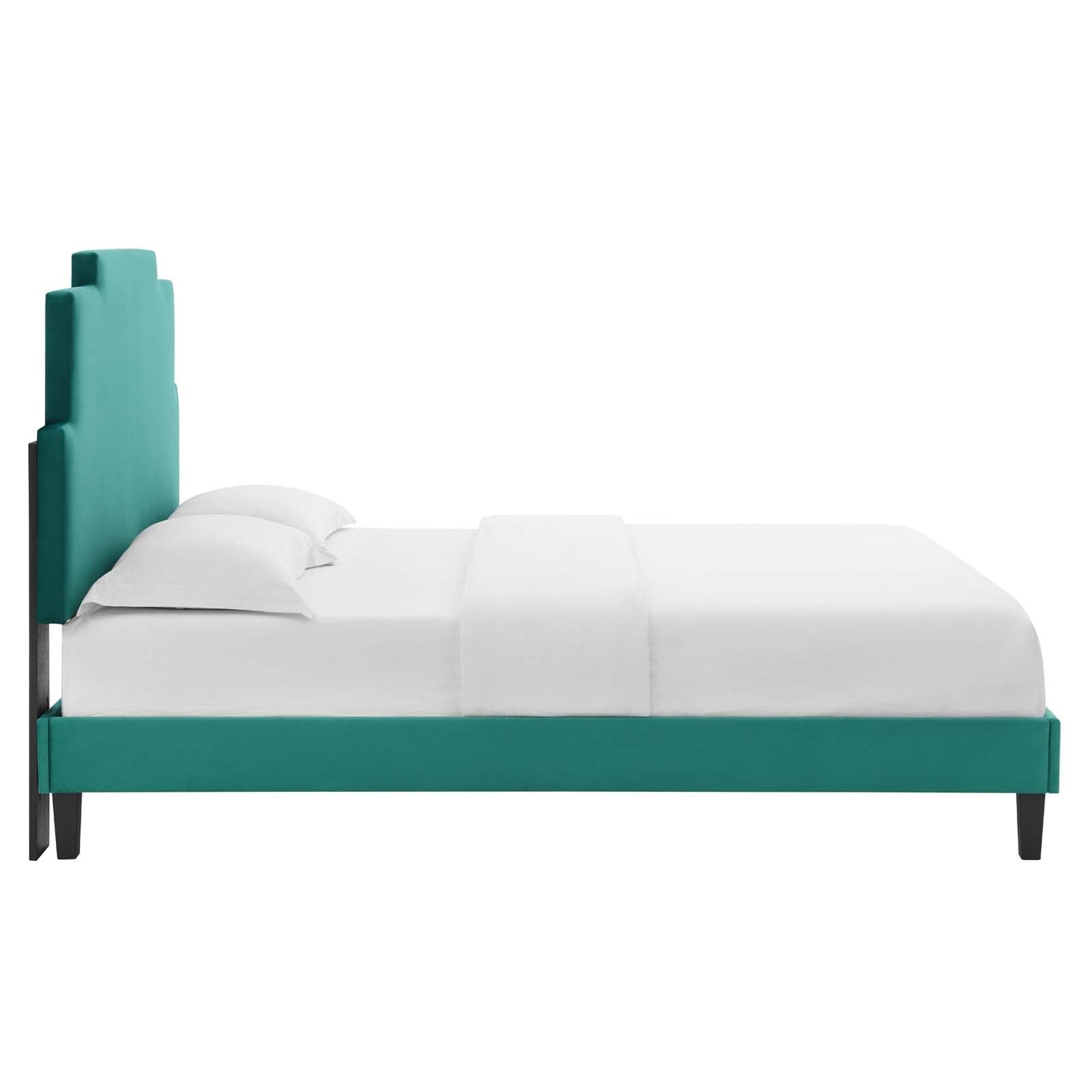Modway Lindsey Performance Velvet King Platform Bed | Beds | Modishstore-54