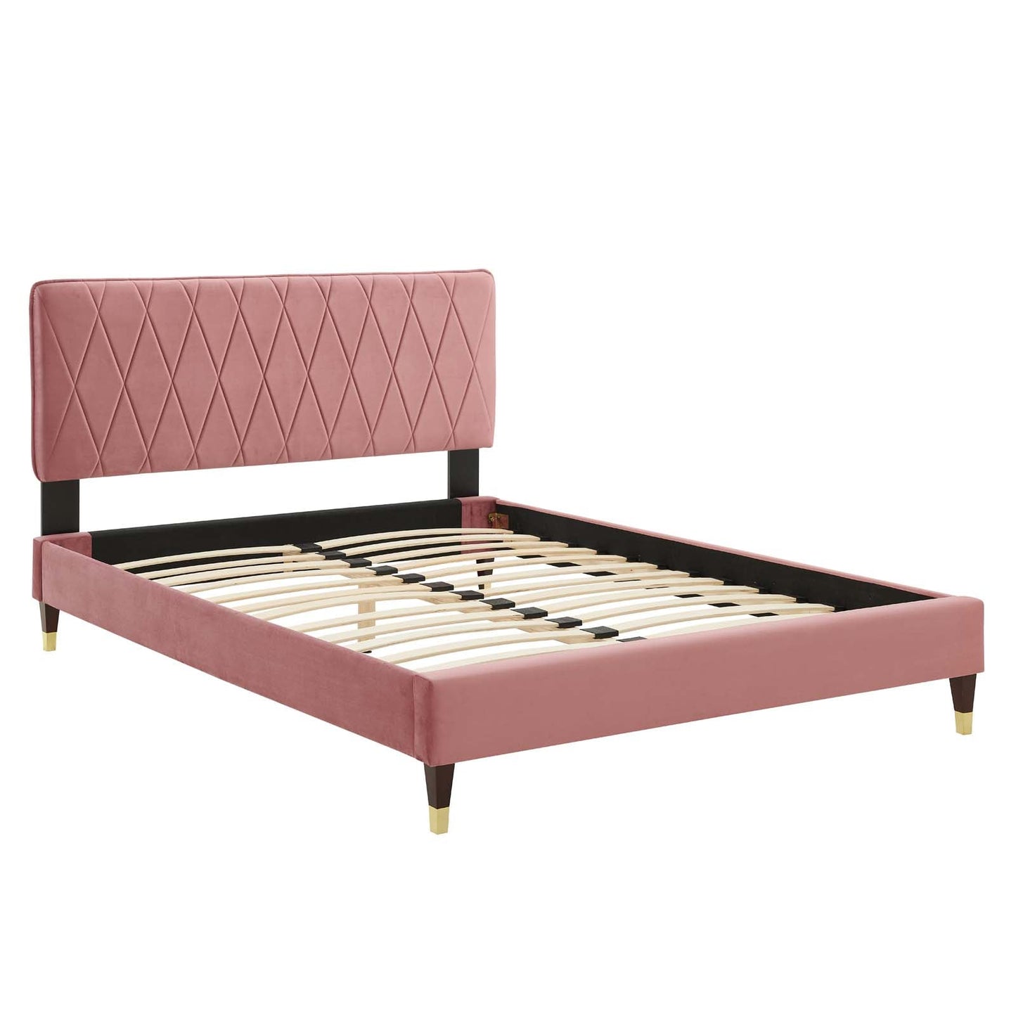 Modway Phillipa Performance Velvet King Platform Bed | Beds | Modishstore-11