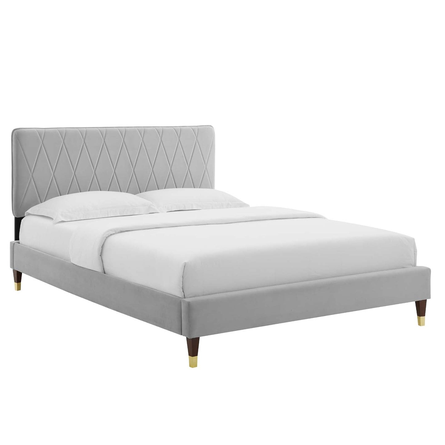 Modway Phillipa Performance Velvet King Platform Bed | Beds | Modishstore-18