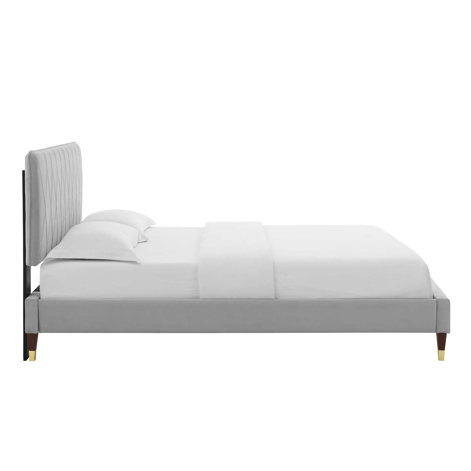 Modway Phillipa Performance Velvet King Platform Bed | Beds | Modishstore-22