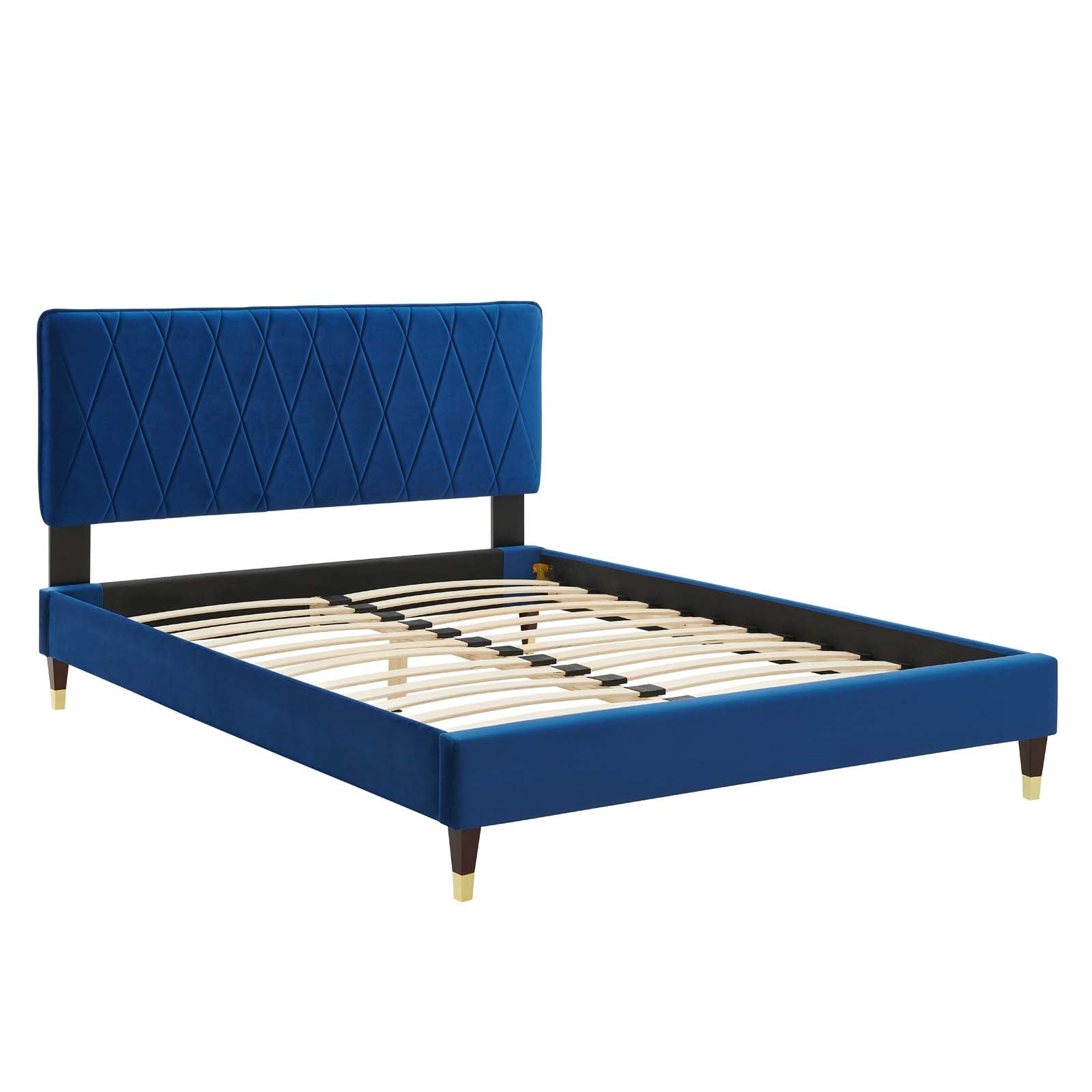 Modway Phillipa Performance Velvet King Platform Bed | Beds | Modishstore-35
