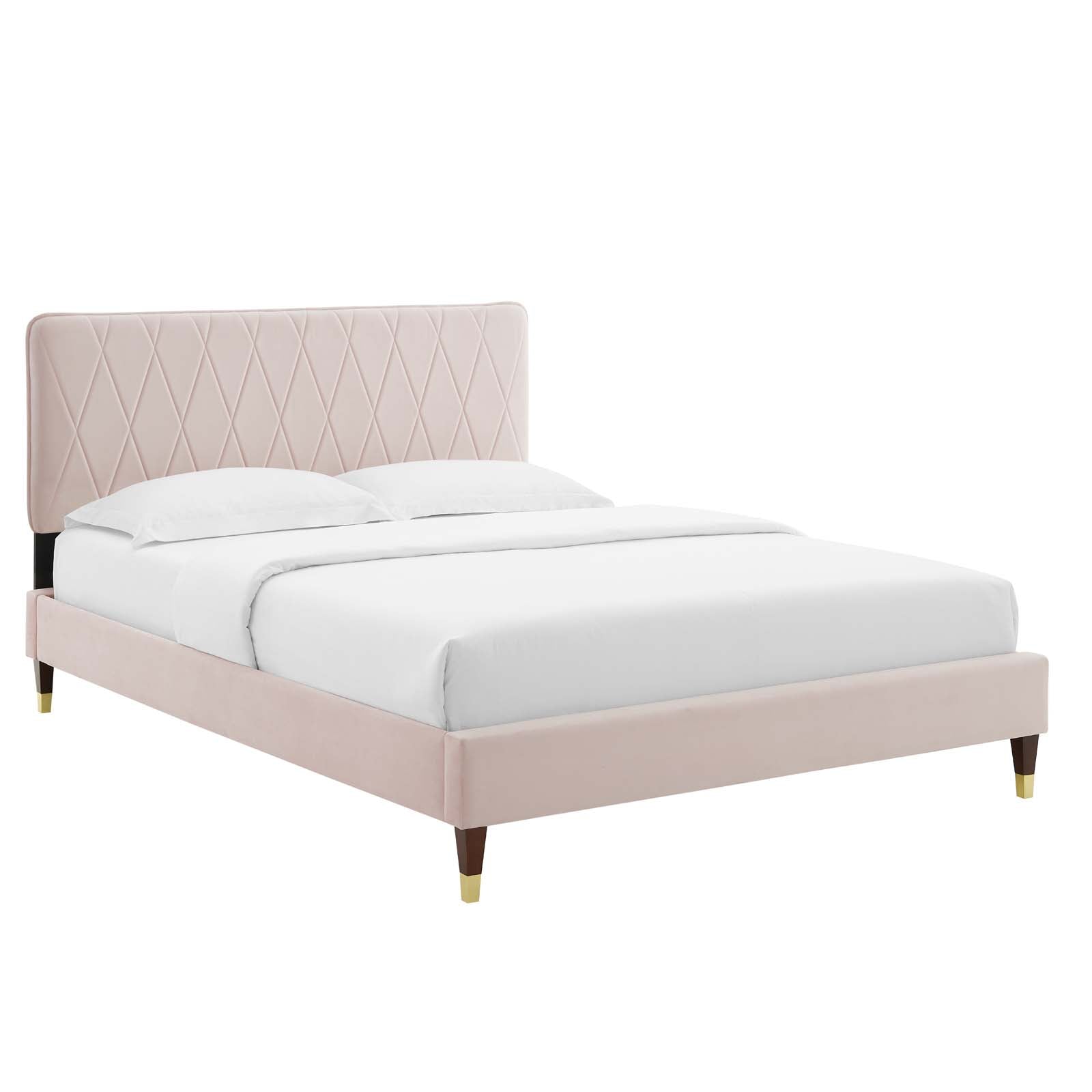 Modway Phillipa Performance Velvet King Platform Bed | Beds | Modishstore-42