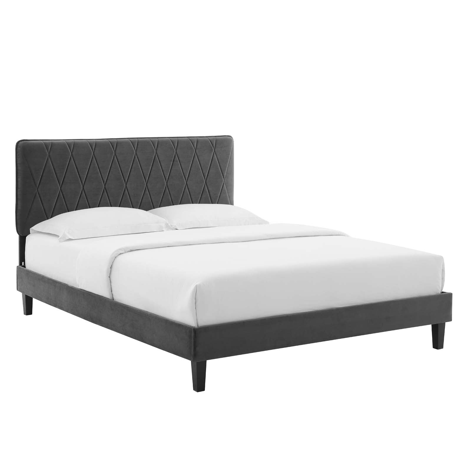 Modway Phillipa Performance Velvet King Platform Bed | Beds | Modishstore-2