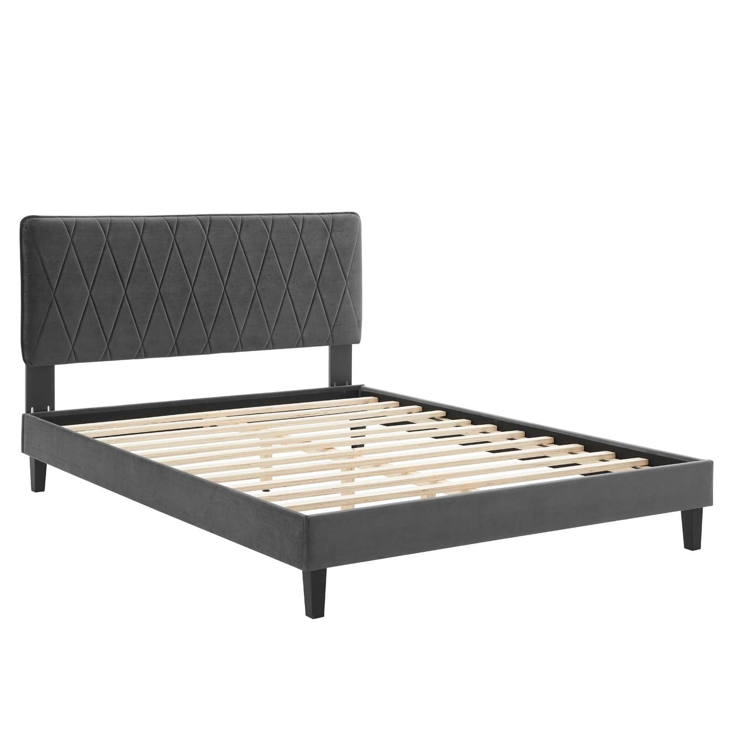 Modway Phillipa Performance Velvet King Platform Bed | Beds | Modishstore-3
