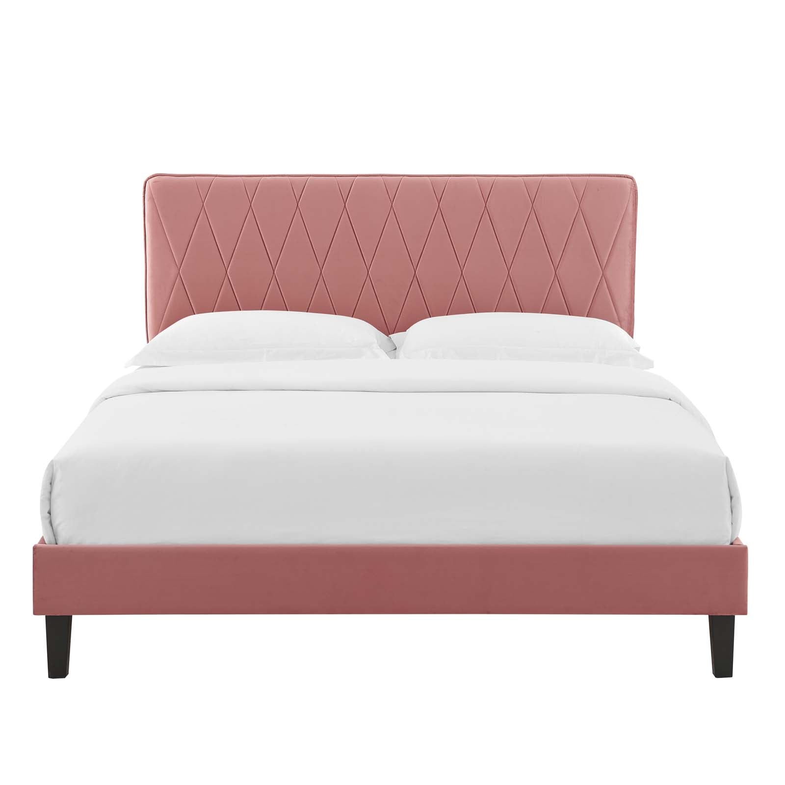 Modway Phillipa Performance Velvet King Platform Bed | Beds | Modishstore-15