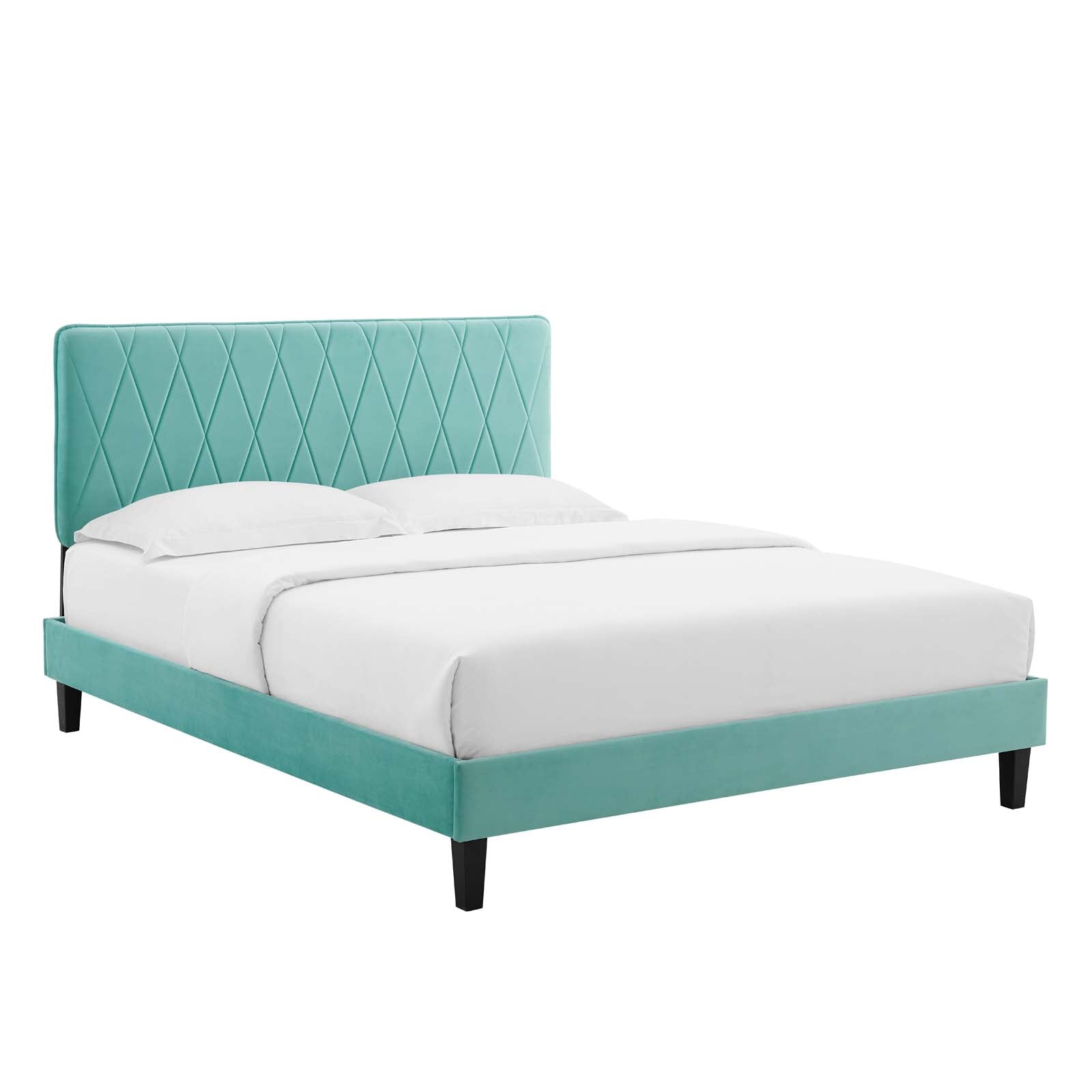 Modway Phillipa Performance Velvet King Platform Bed | Beds | Modishstore-26