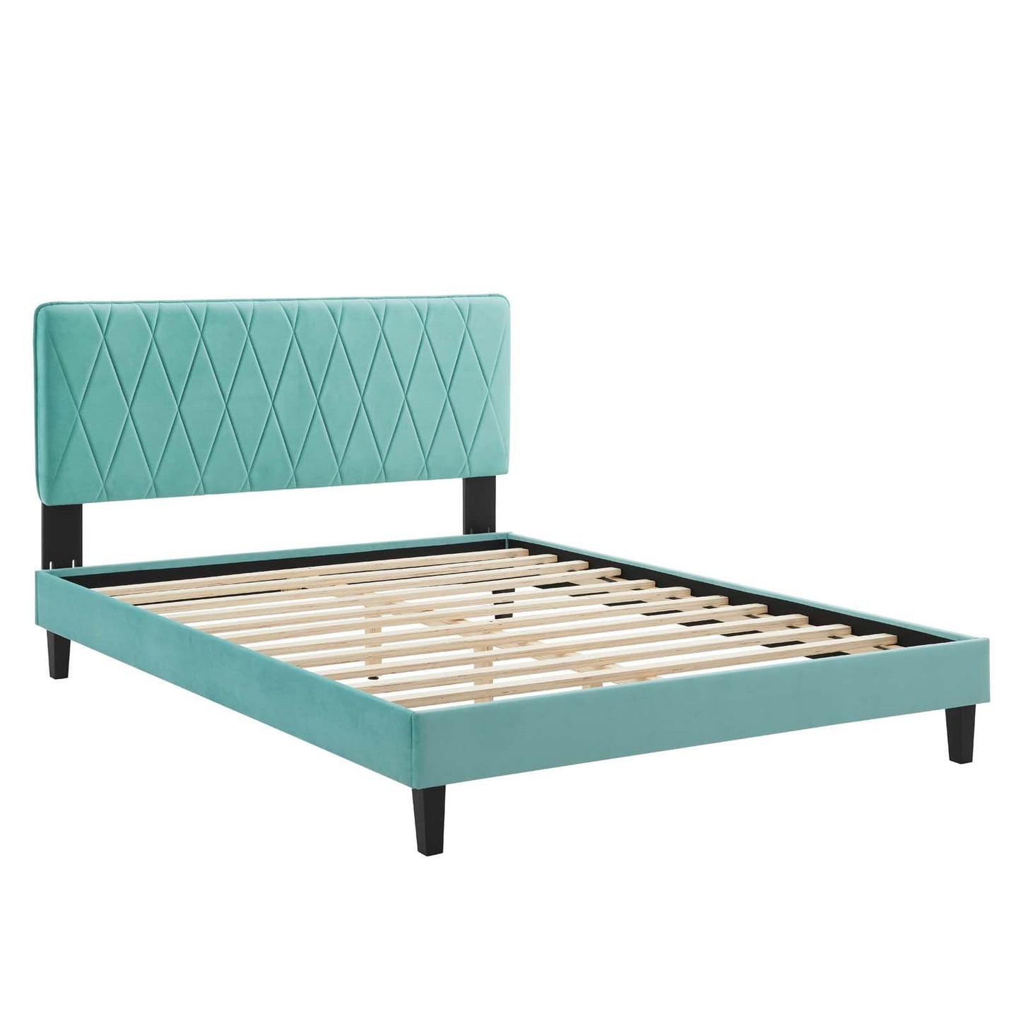 Modway Phillipa Performance Velvet King Platform Bed | Beds | Modishstore-27
