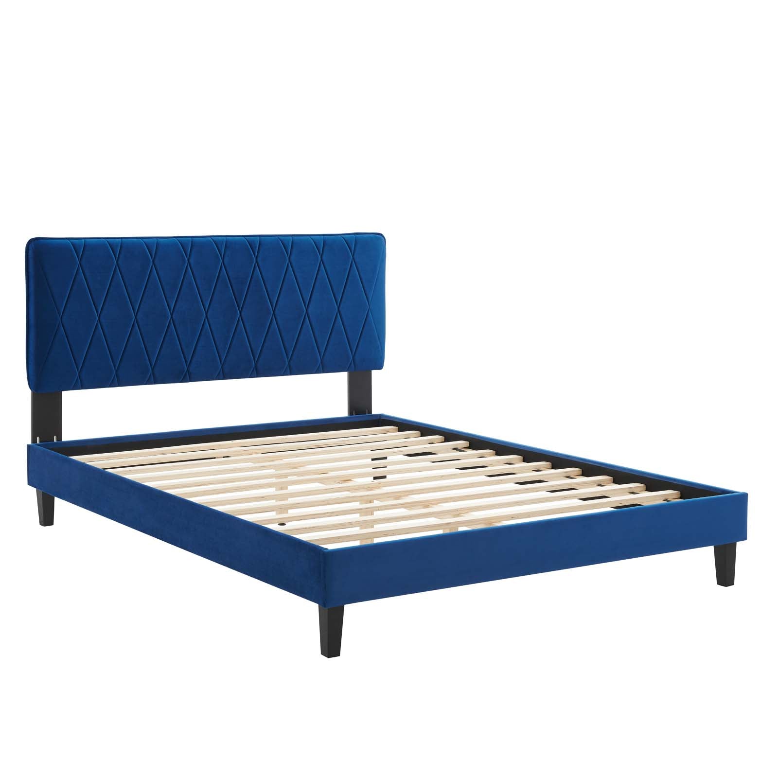 Modway Phillipa Performance Velvet King Platform Bed | Beds | Modishstore-35