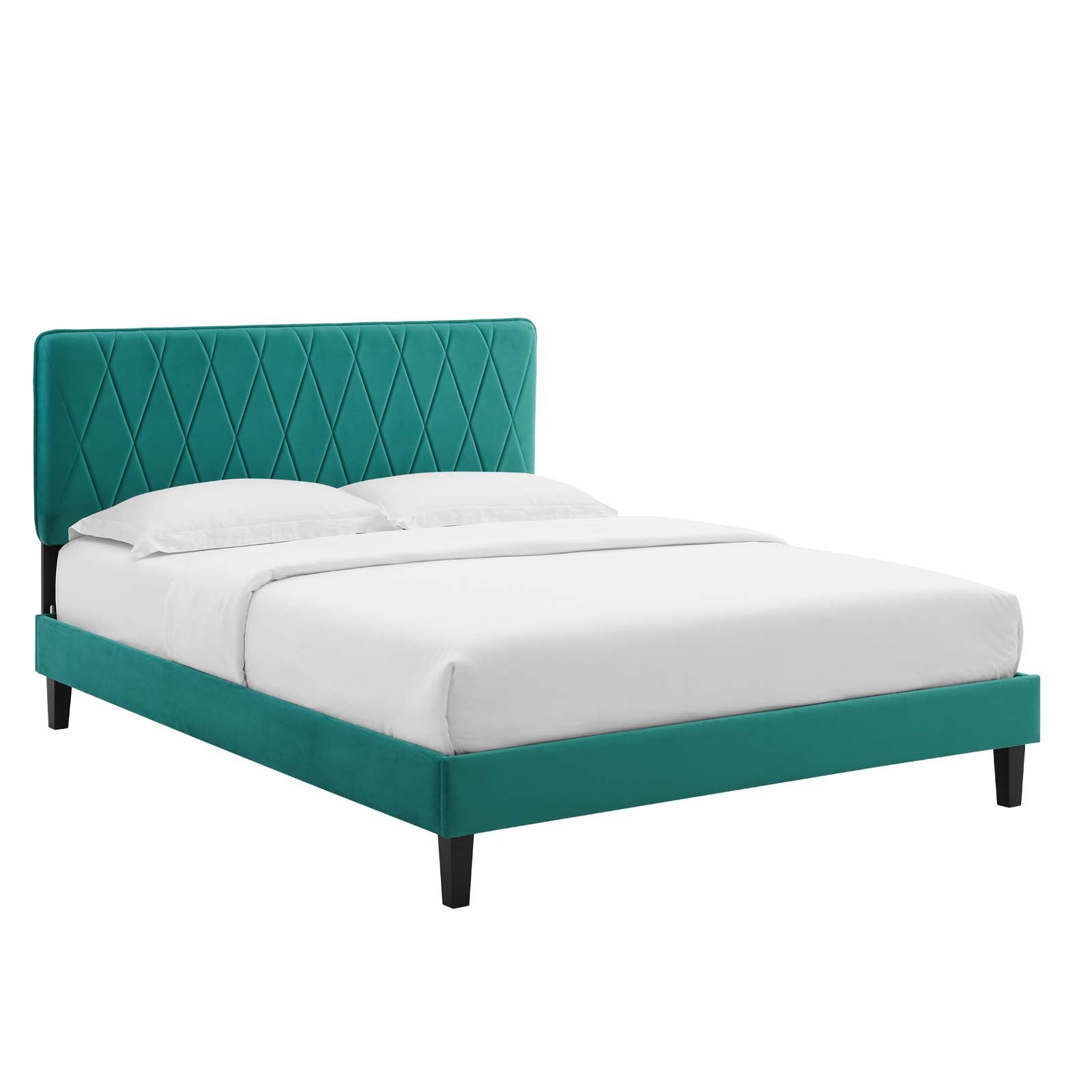 Modway Phillipa Performance Velvet King Platform Bed | Beds | Modishstore-50
