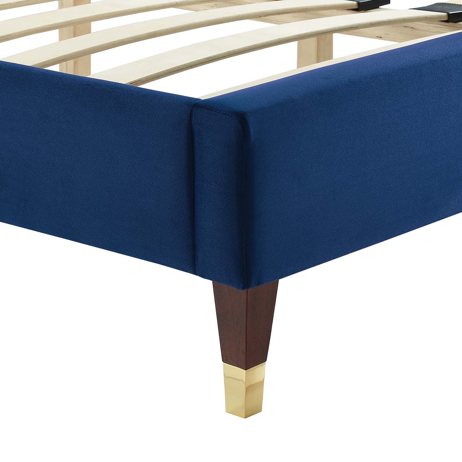 Zahra Channel Tufted Performance Velvet Queen Platform Bed By Modway - MOD-6970 | Beds | Modishstore - 21