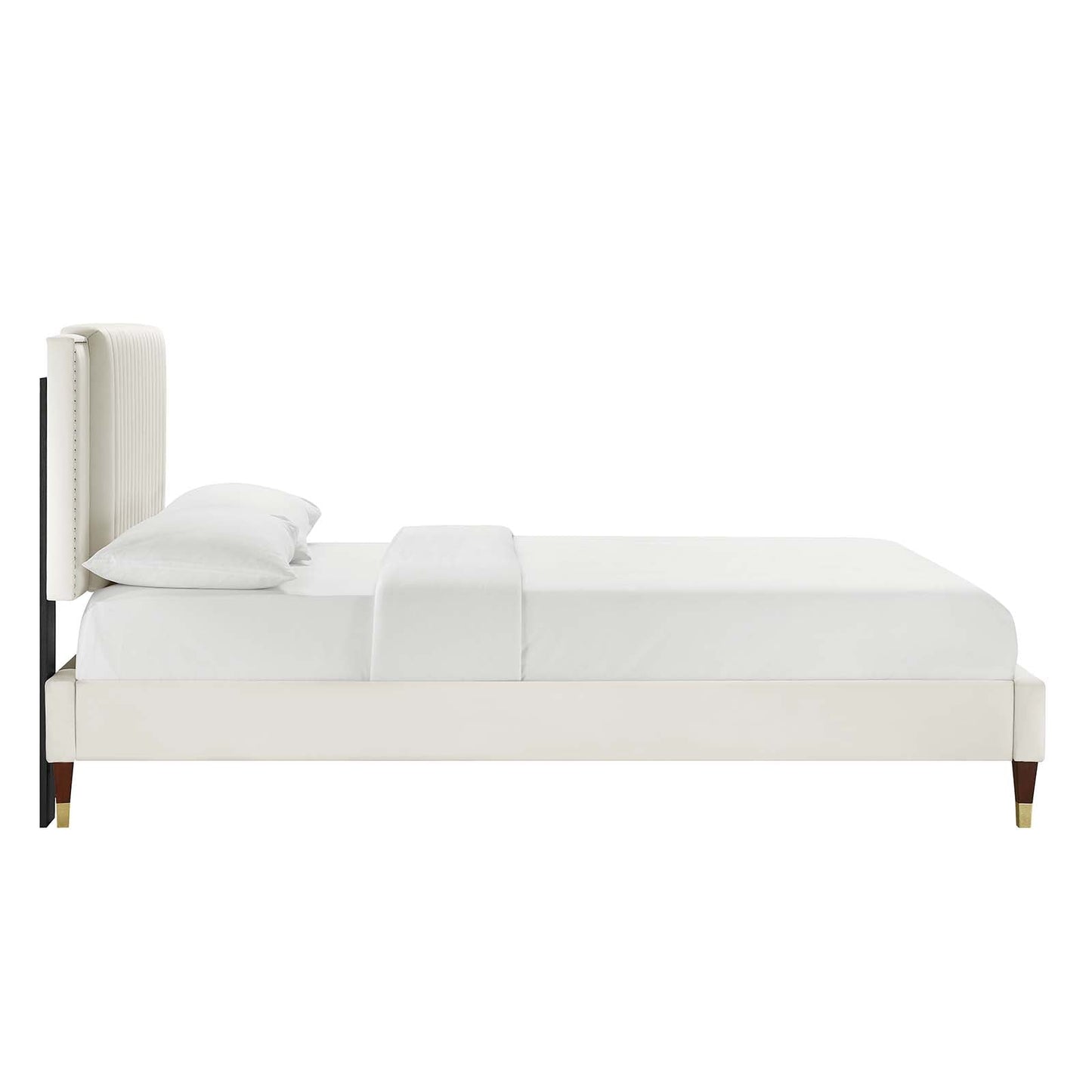 Zahra Channel Tufted Performance Velvet Queen Platform Bed By Modway - MOD-6970 | Beds | Modishstore - 26