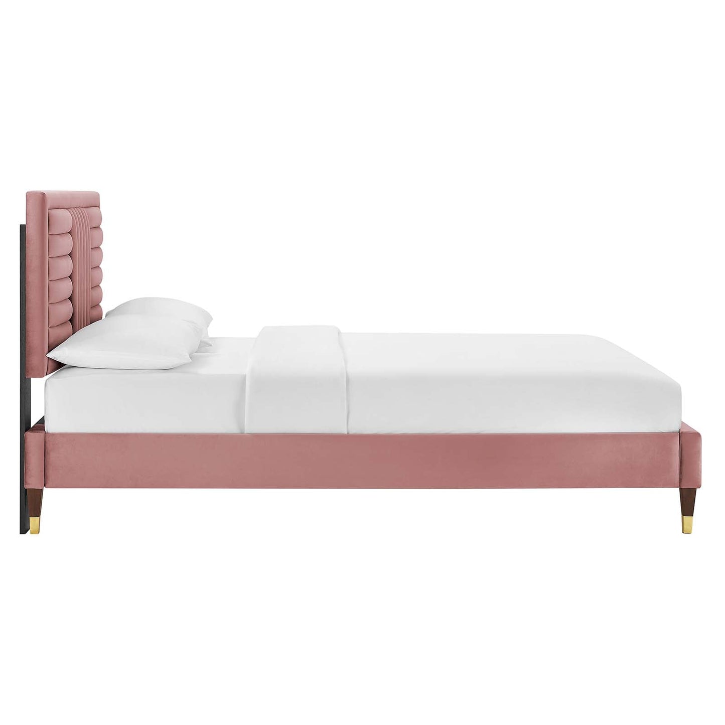 Sofia Channel Tufted Performance Velvet Queen Platform Bed By Modway - MOD-6971 | Beds | Modishstore - 10