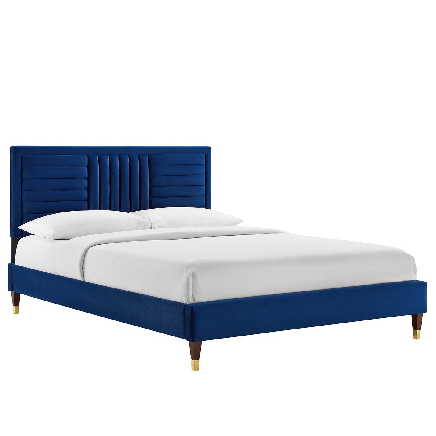 Sofia Channel Tufted Performance Velvet Queen Platform Bed By Modway - MOD-6971 | Beds | Modishstore - 17