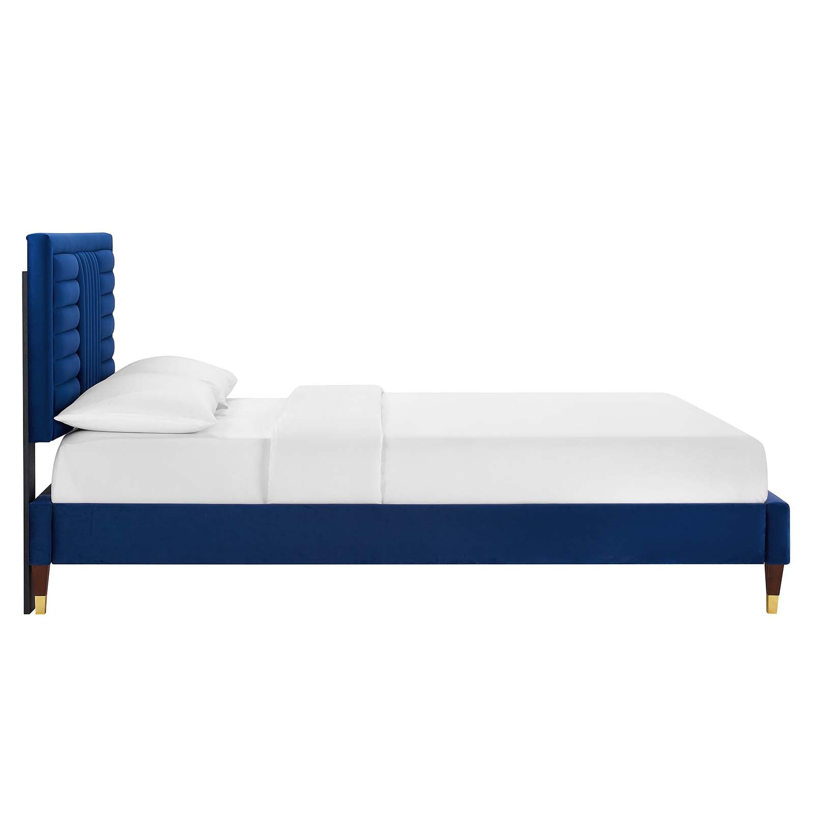 Sofia Channel Tufted Performance Velvet Queen Platform Bed By Modway - MOD-6971 | Beds | Modishstore - 18