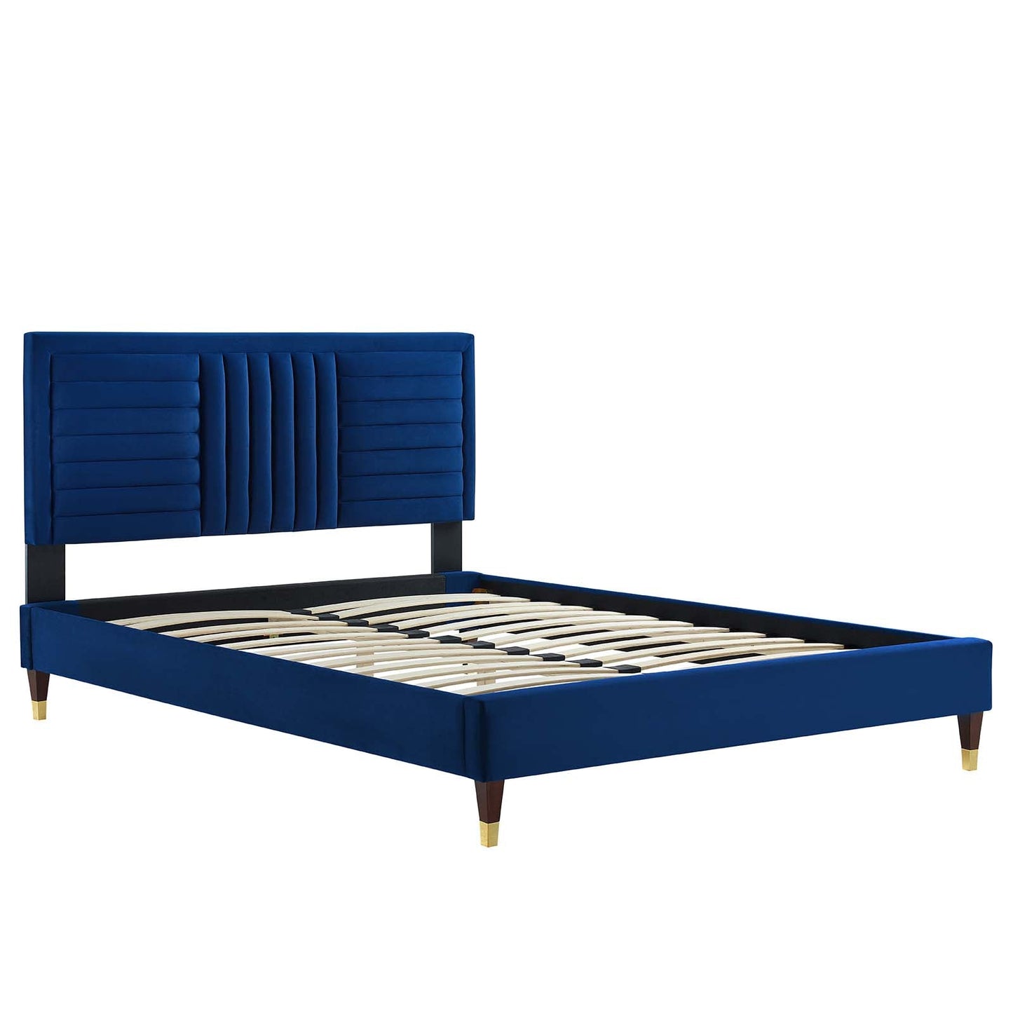 Sofia Channel Tufted Performance Velvet Queen Platform Bed By Modway - MOD-6971 | Beds | Modishstore - 20