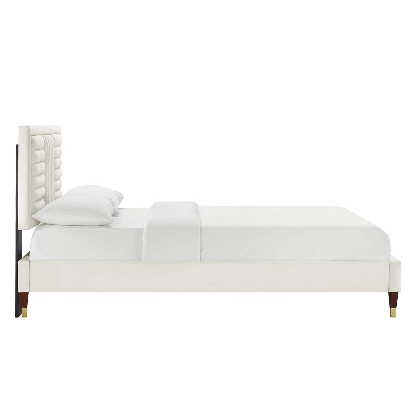 Sofia Channel Tufted Performance Velvet Queen Platform Bed By Modway - MOD-6971 | Beds | Modishstore - 26